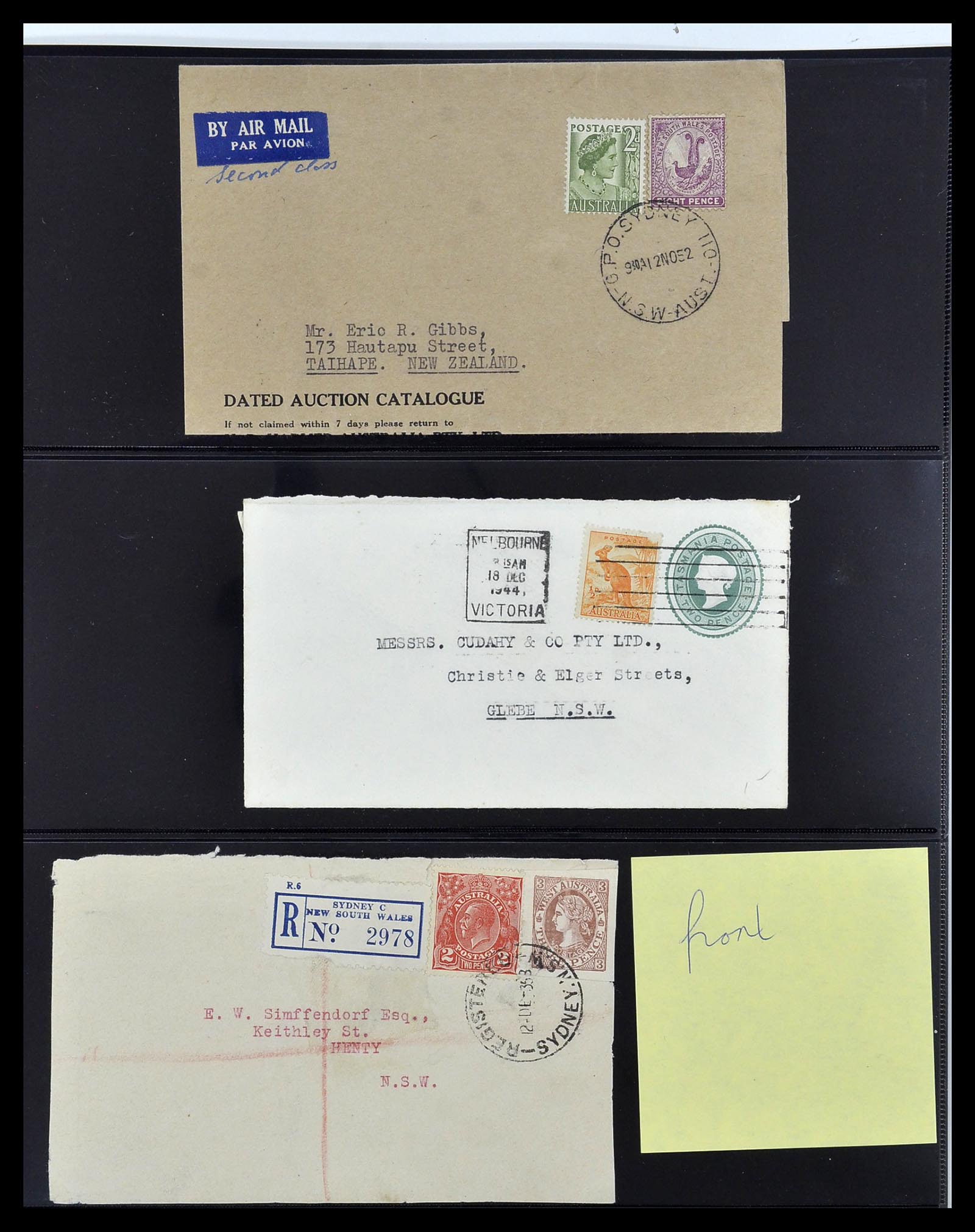 34112 011 - Stamp collection 34112 Australia mixed frankings 1915-1952!
