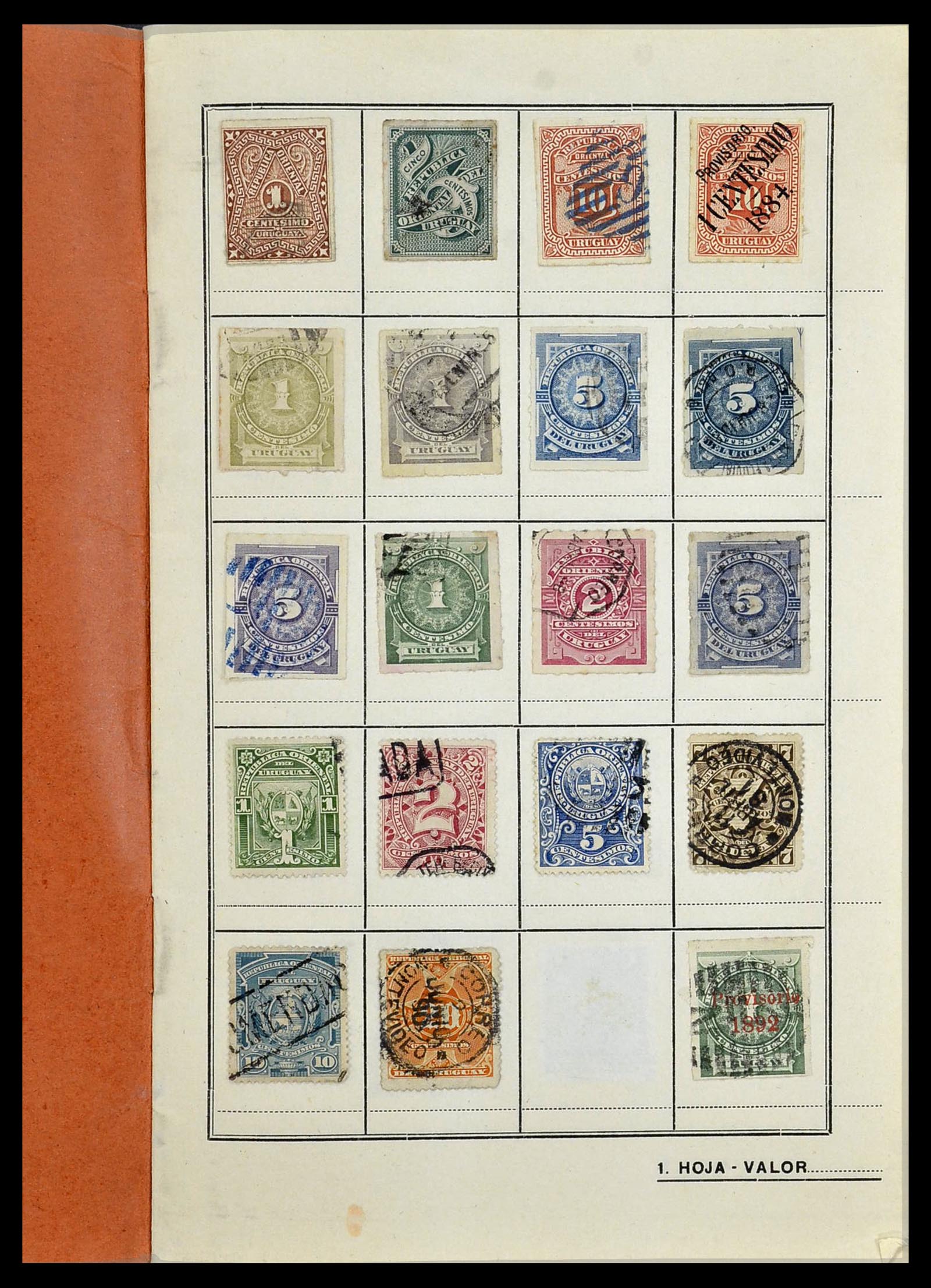 34115 006 - Postzegelverzameling 34115 Uruguay 1856-1950.