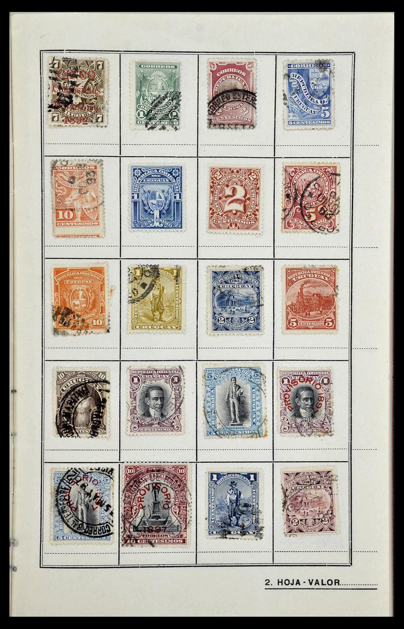 34115 007 - Postzegelverzameling 34115 Uruguay 1856-1950.