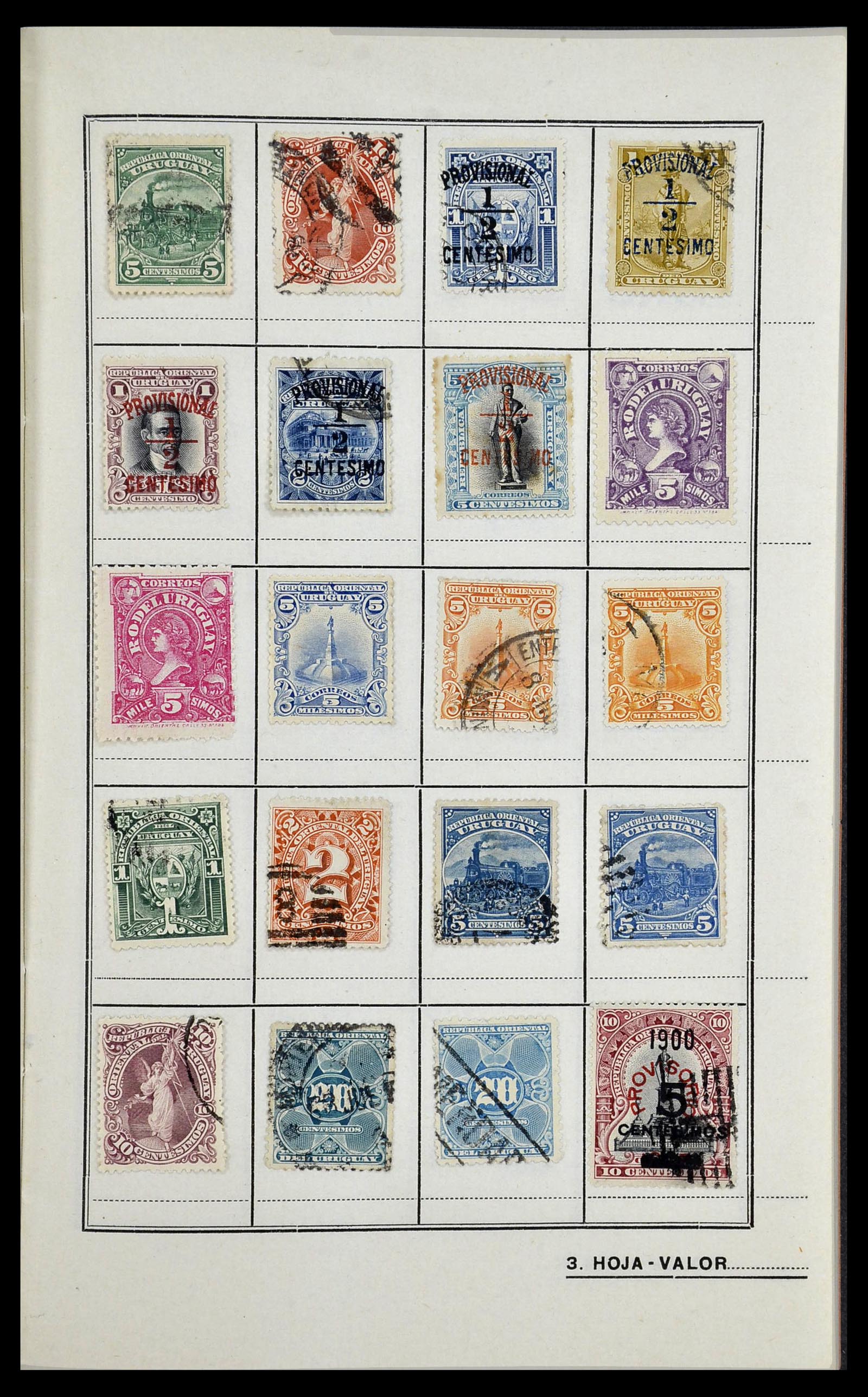 34115 008 - Postzegelverzameling 34115 Uruguay 1856-1950.