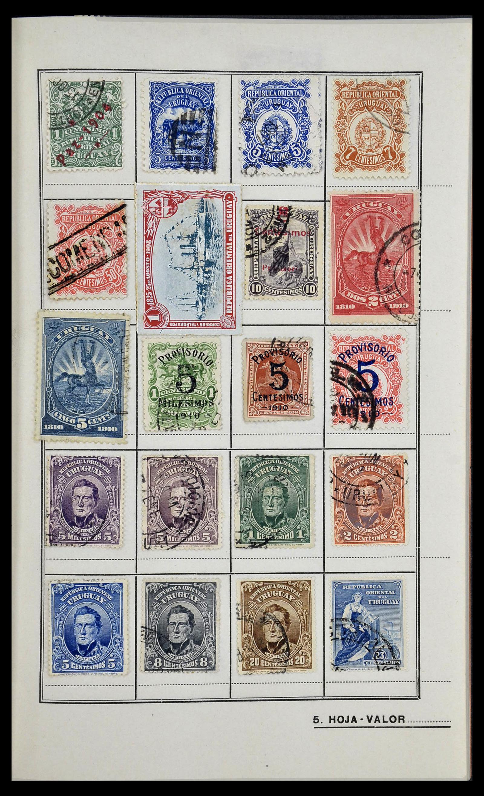 34115 010 - Postzegelverzameling 34115 Uruguay 1856-1950.