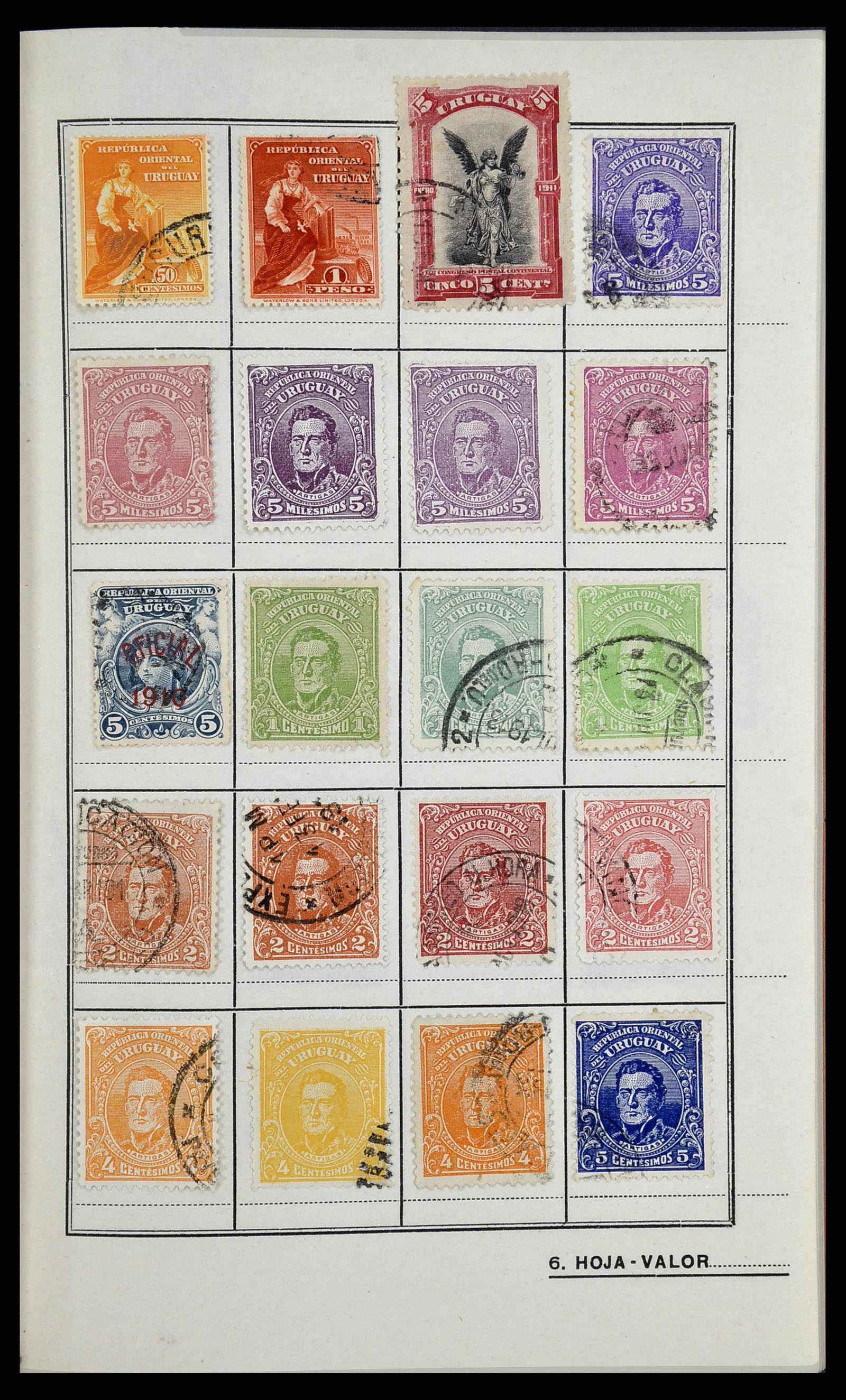 34115 011 - Stamp collection 34115 Uruguay 1856-1950.