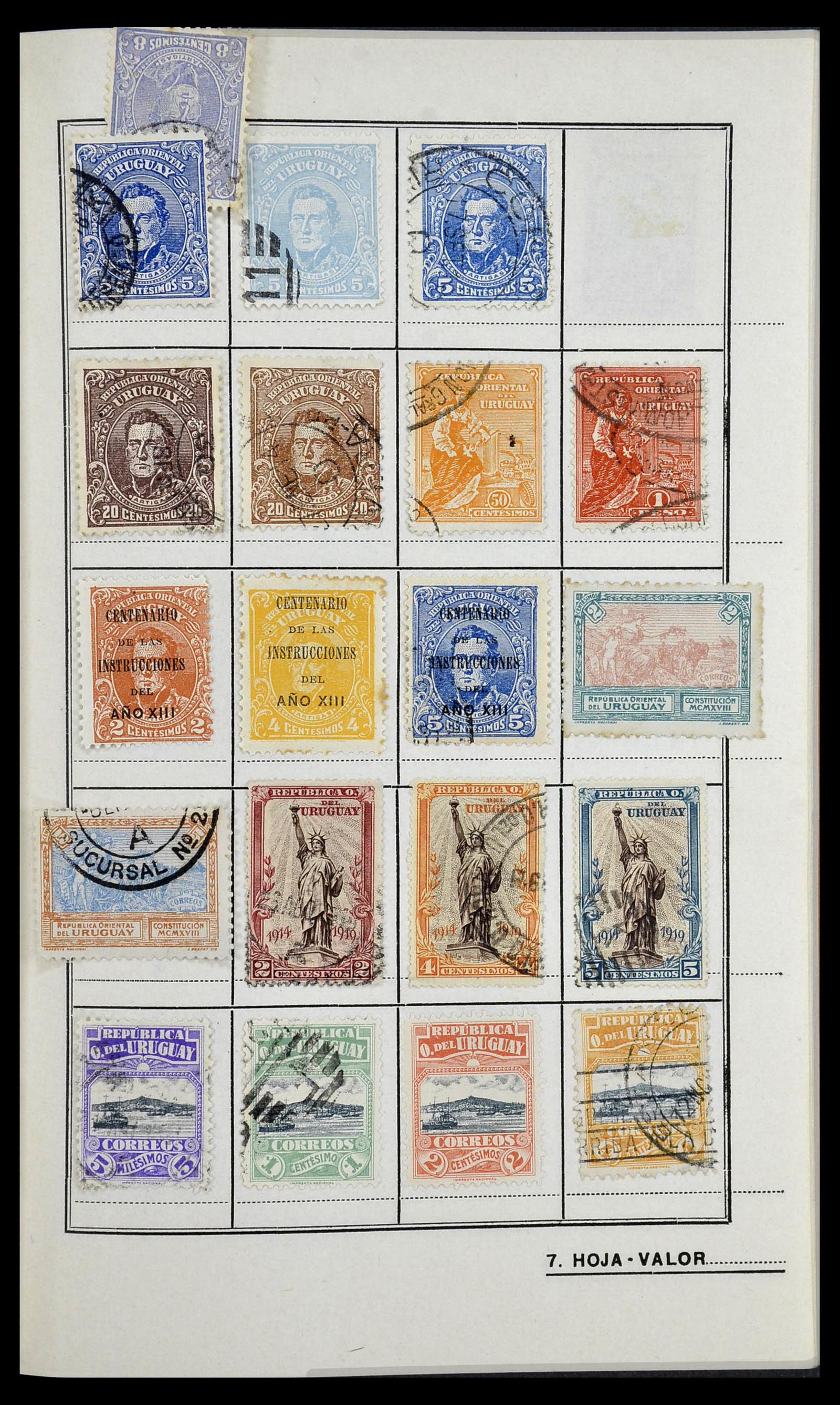 34115 012 - Postzegelverzameling 34115 Uruguay 1856-1950.