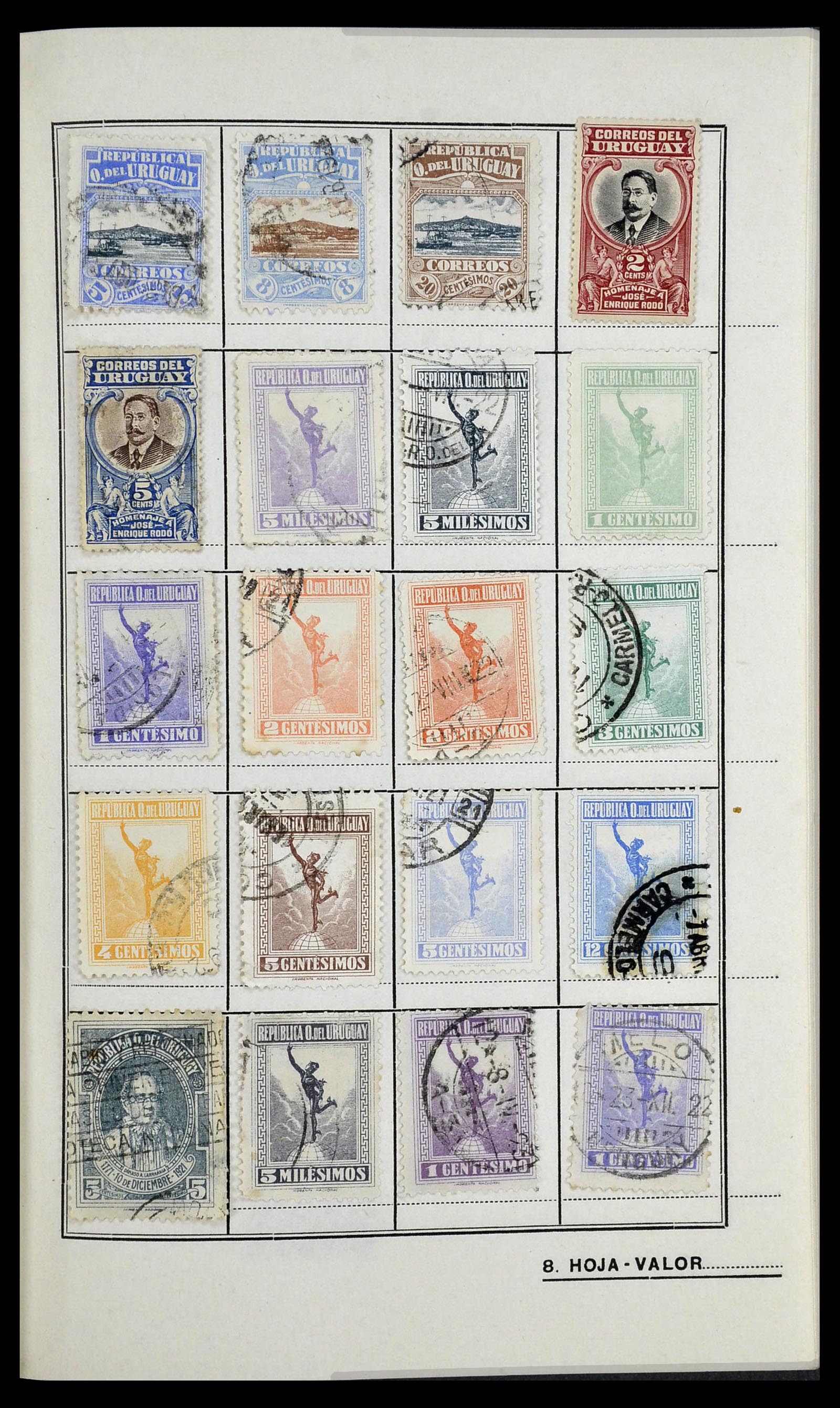 34115 013 - Postzegelverzameling 34115 Uruguay 1856-1950.
