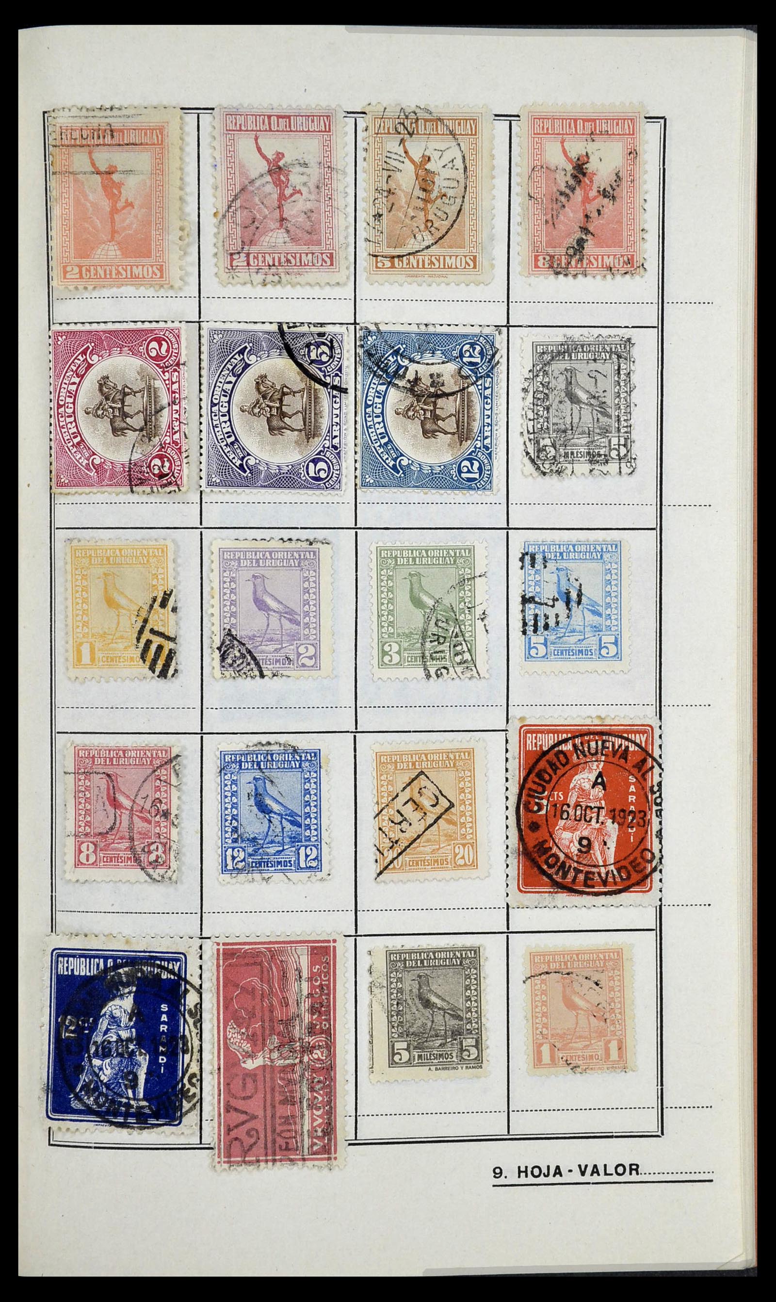 34115 014 - Postzegelverzameling 34115 Uruguay 1856-1950.