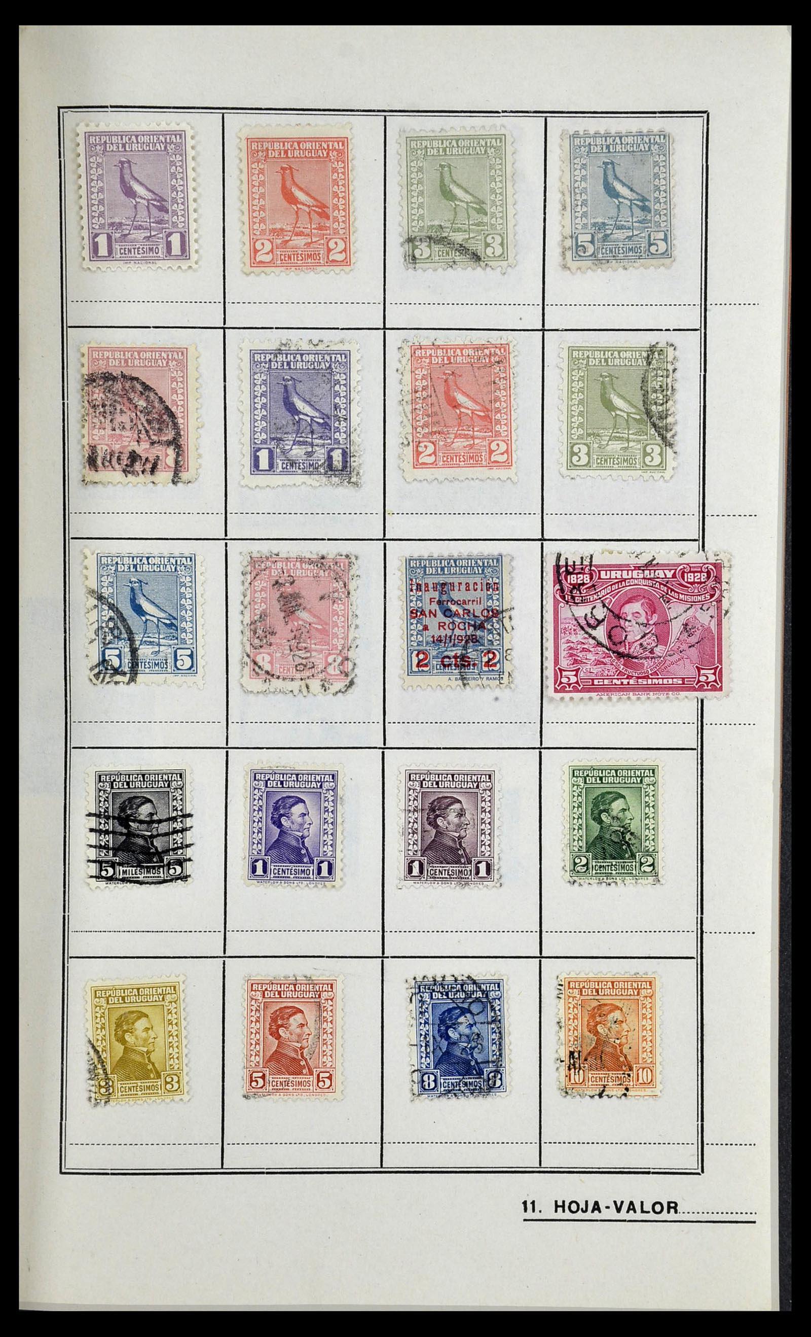 34115 016 - Postzegelverzameling 34115 Uruguay 1856-1950.