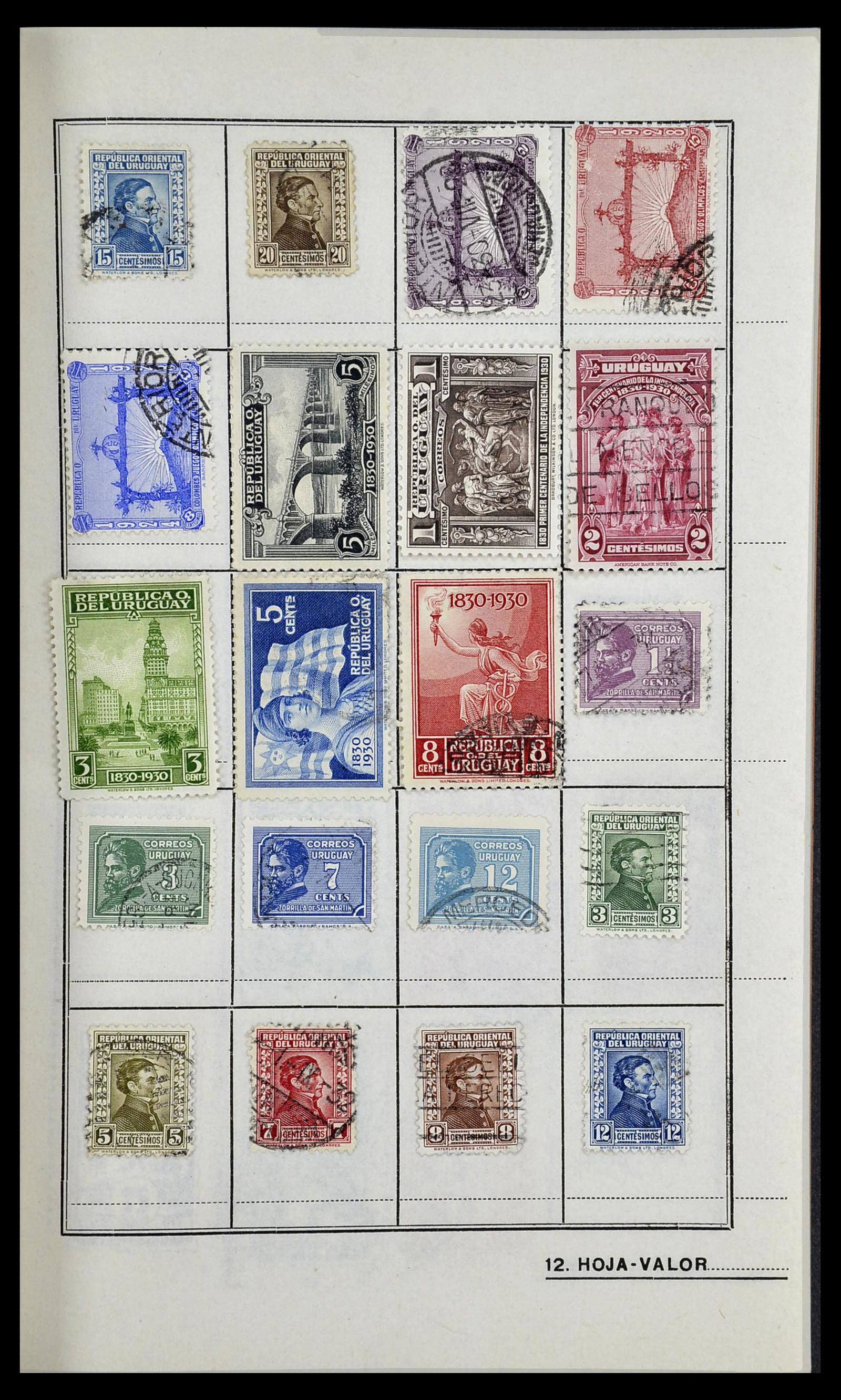 34115 017 - Postzegelverzameling 34115 Uruguay 1856-1950.