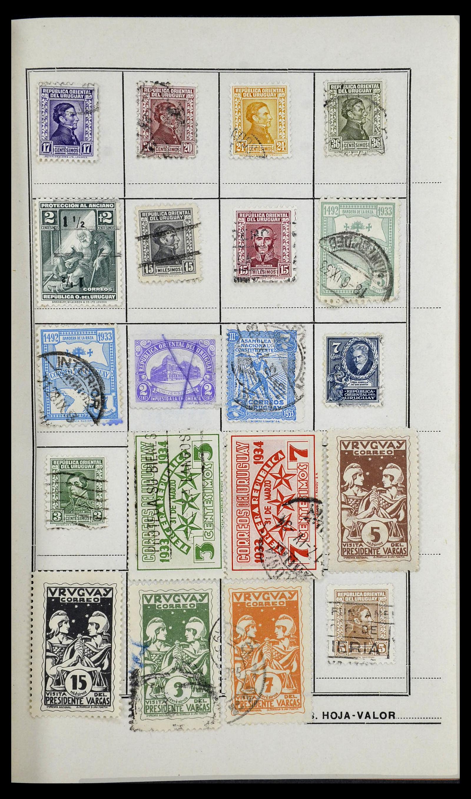34115 018 - Postzegelverzameling 34115 Uruguay 1856-1950.