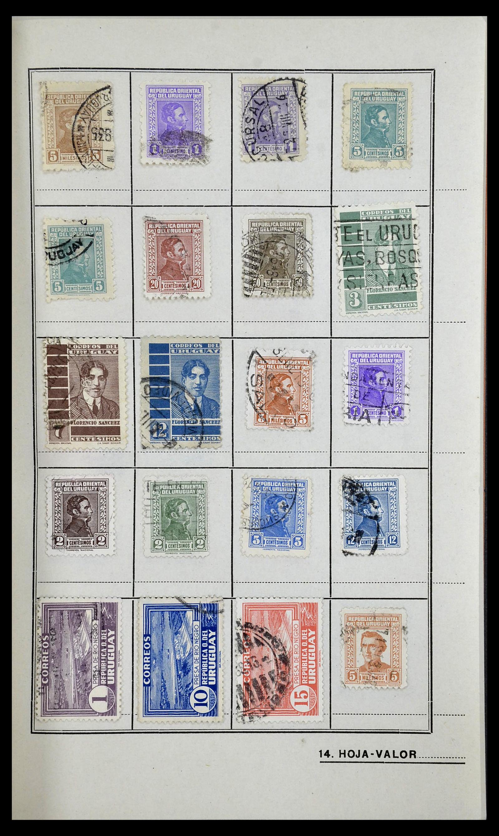 34115 019 - Postzegelverzameling 34115 Uruguay 1856-1950.