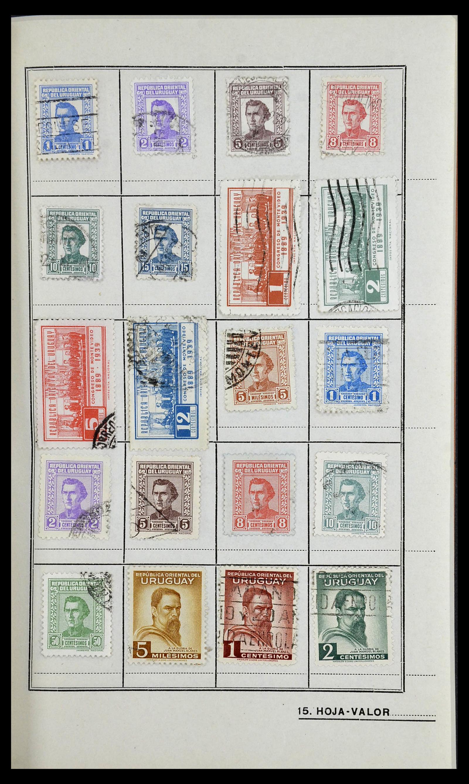 34115 020 - Postzegelverzameling 34115 Uruguay 1856-1950.