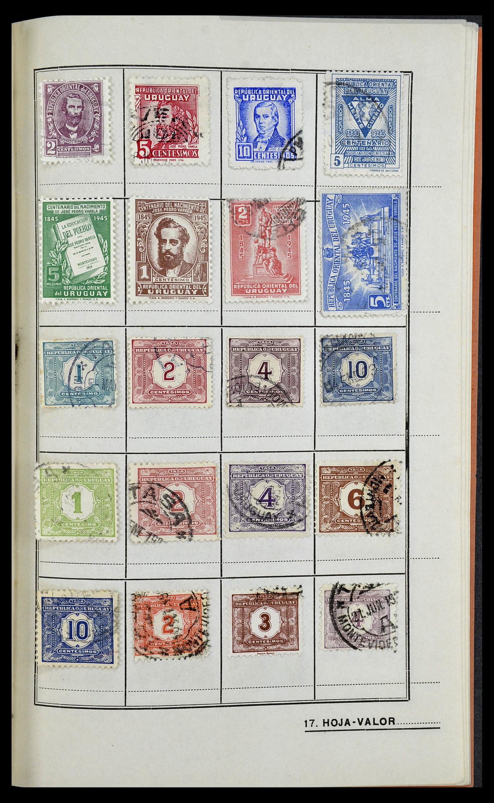 34115 022 - Postzegelverzameling 34115 Uruguay 1856-1950.