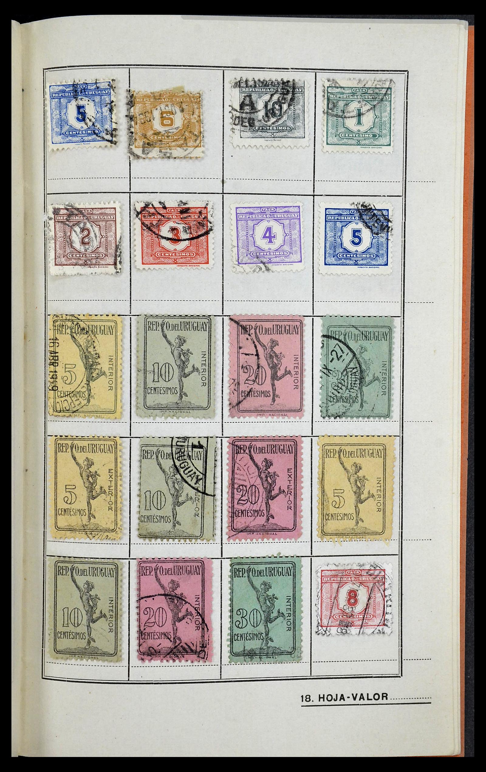 34115 023 - Postzegelverzameling 34115 Uruguay 1856-1950.