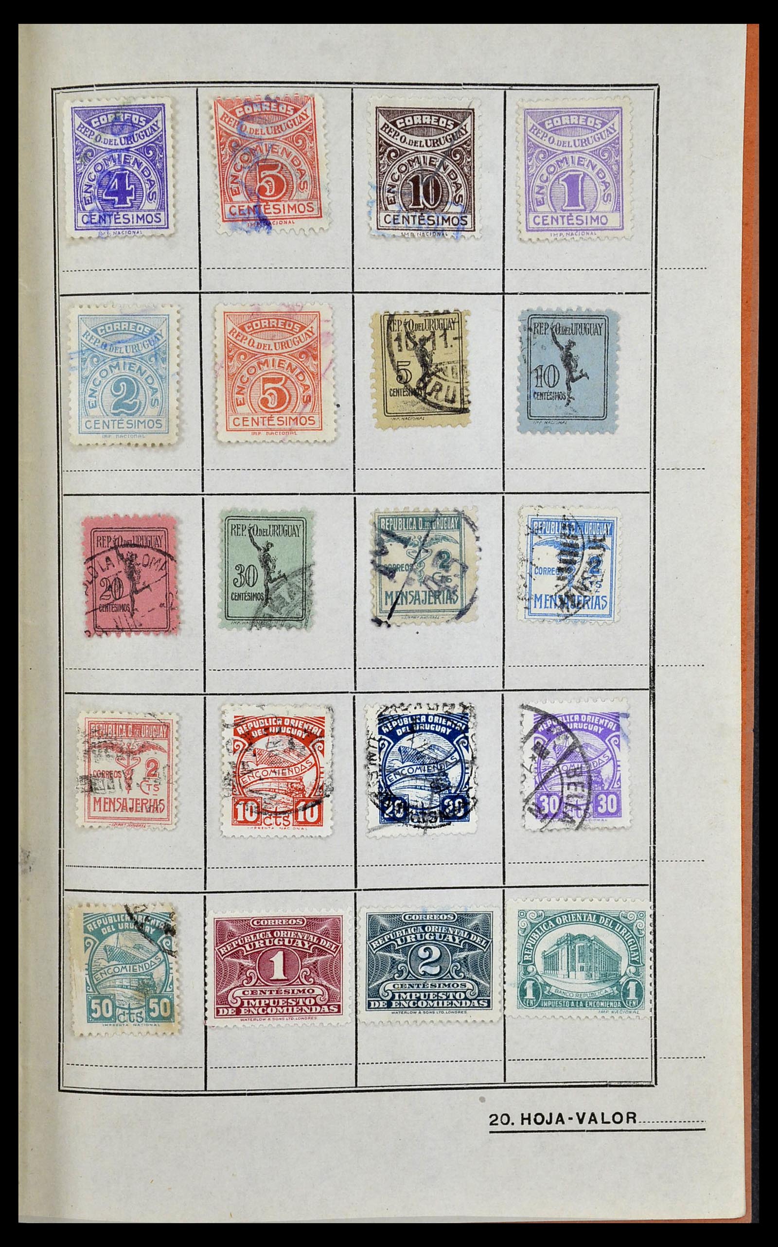 34115 025 - Postzegelverzameling 34115 Uruguay 1856-1950.