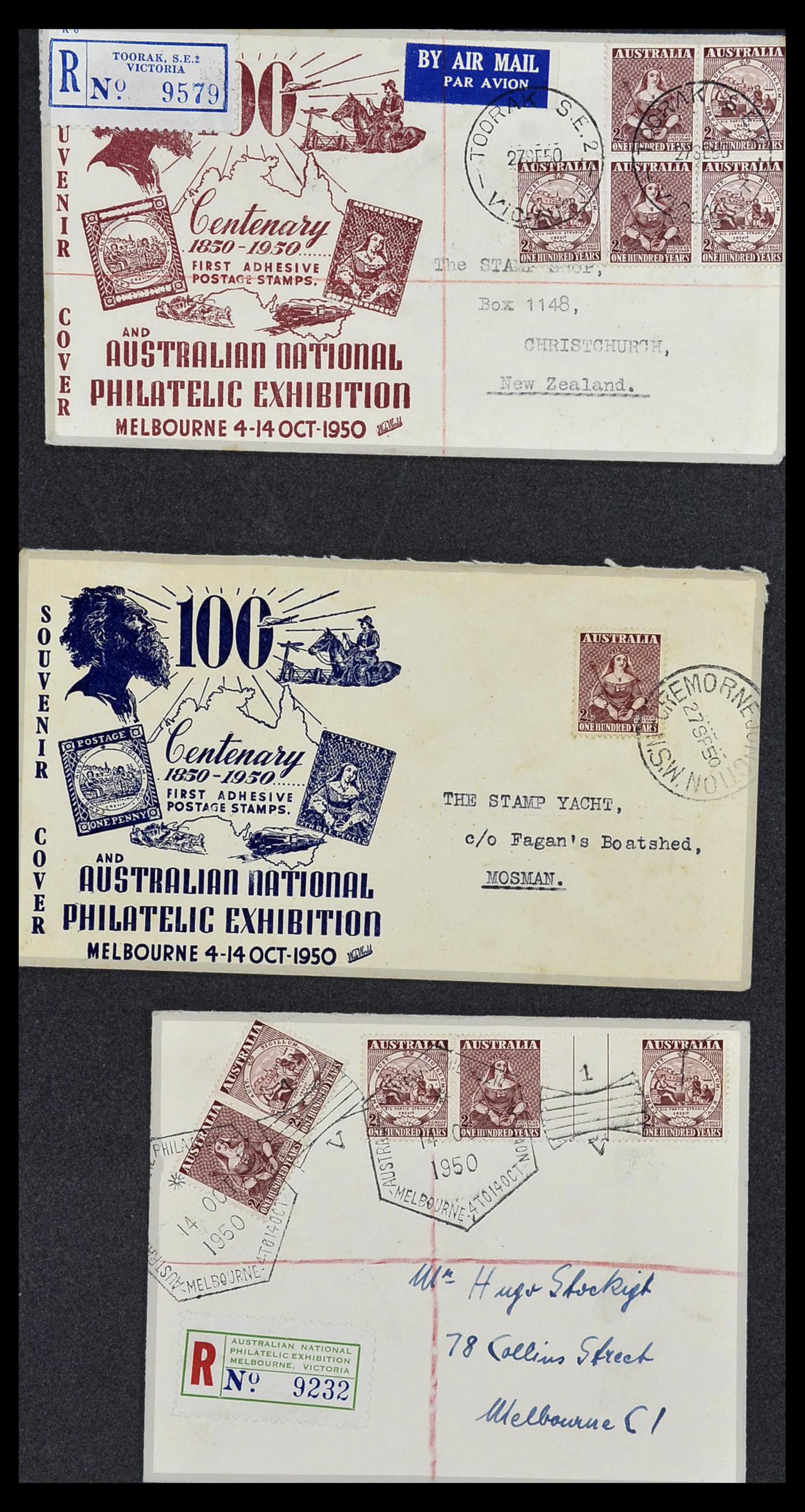 34118 078 - Postzegelverzameling 34118 Australië FDC's 1944-1952.