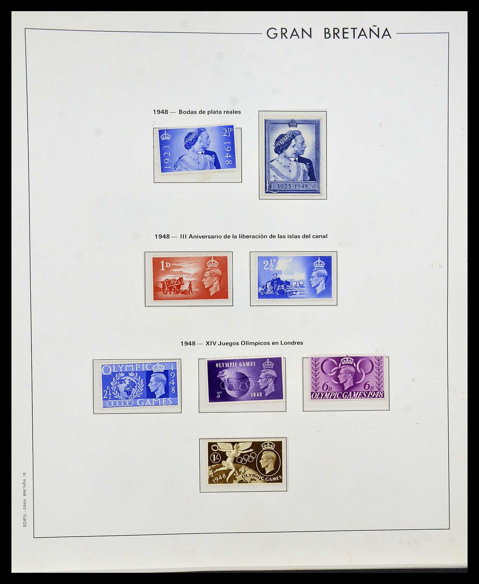 34121 004 - Postzegelverzameling 34121 Engeland 1935-1999.