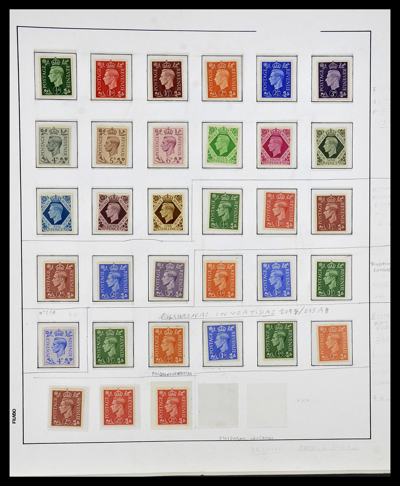 34121 006 - Postzegelverzameling 34121 Engeland 1935-1999.