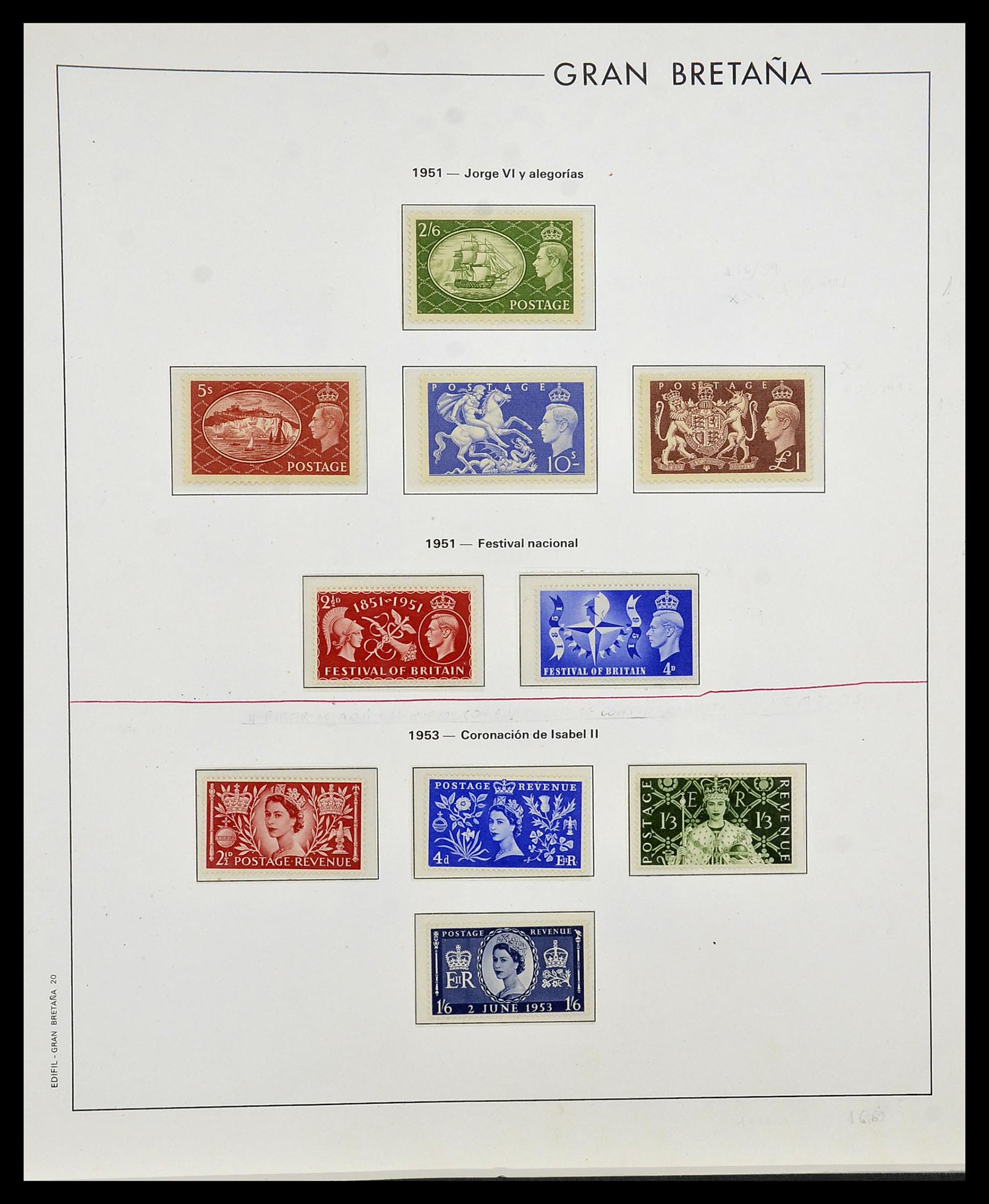 34121 007 - Postzegelverzameling 34121 Engeland 1935-1999.