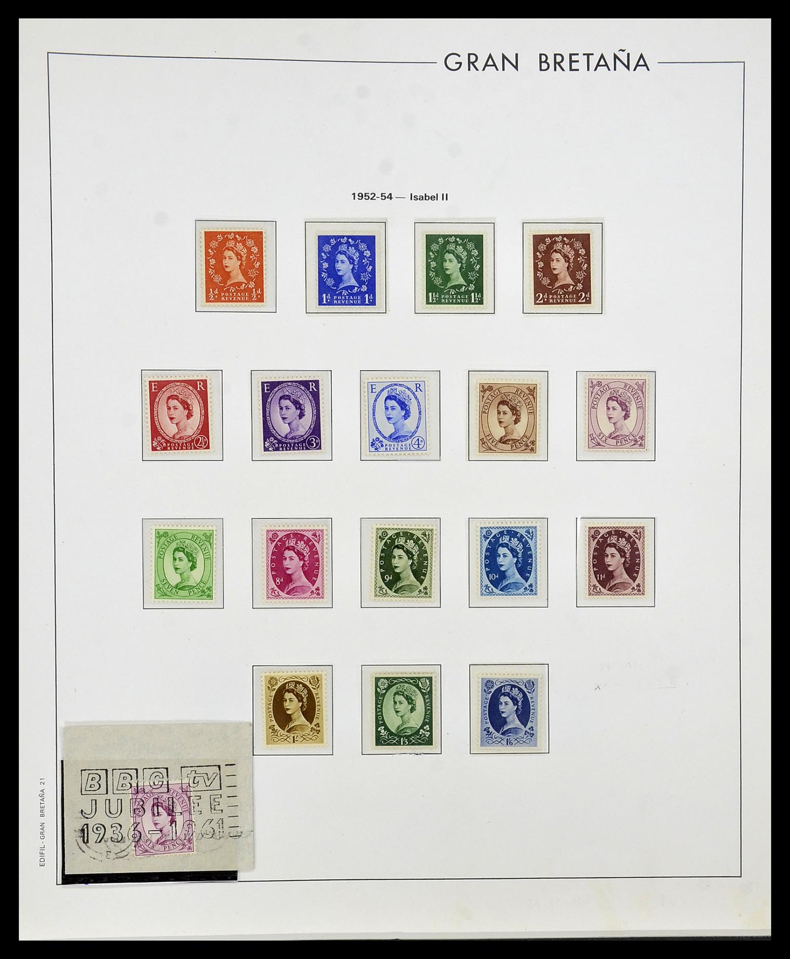 34121 008 - Postzegelverzameling 34121 Engeland 1935-1999.