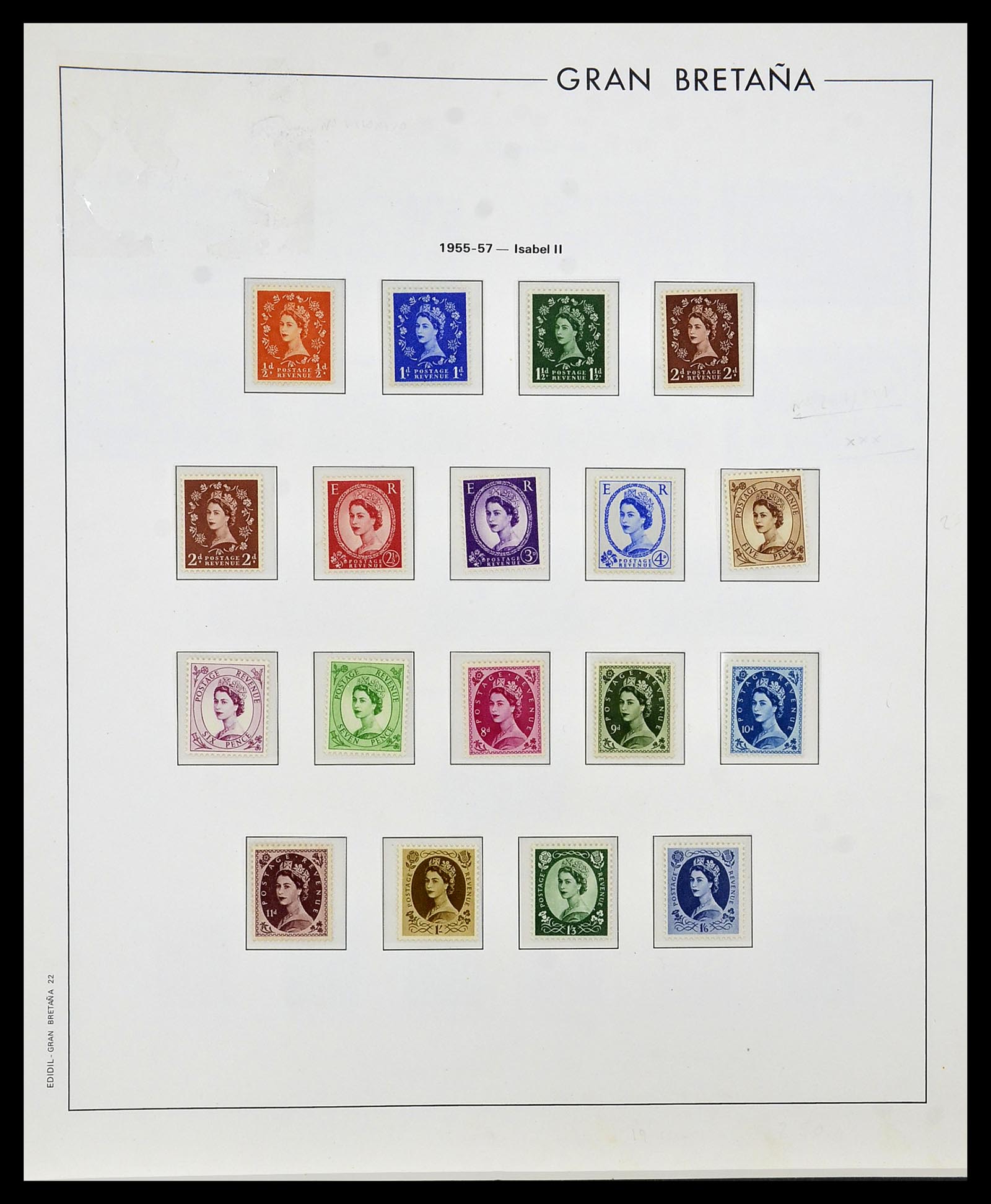 34121 009 - Postzegelverzameling 34121 Engeland 1935-1999.