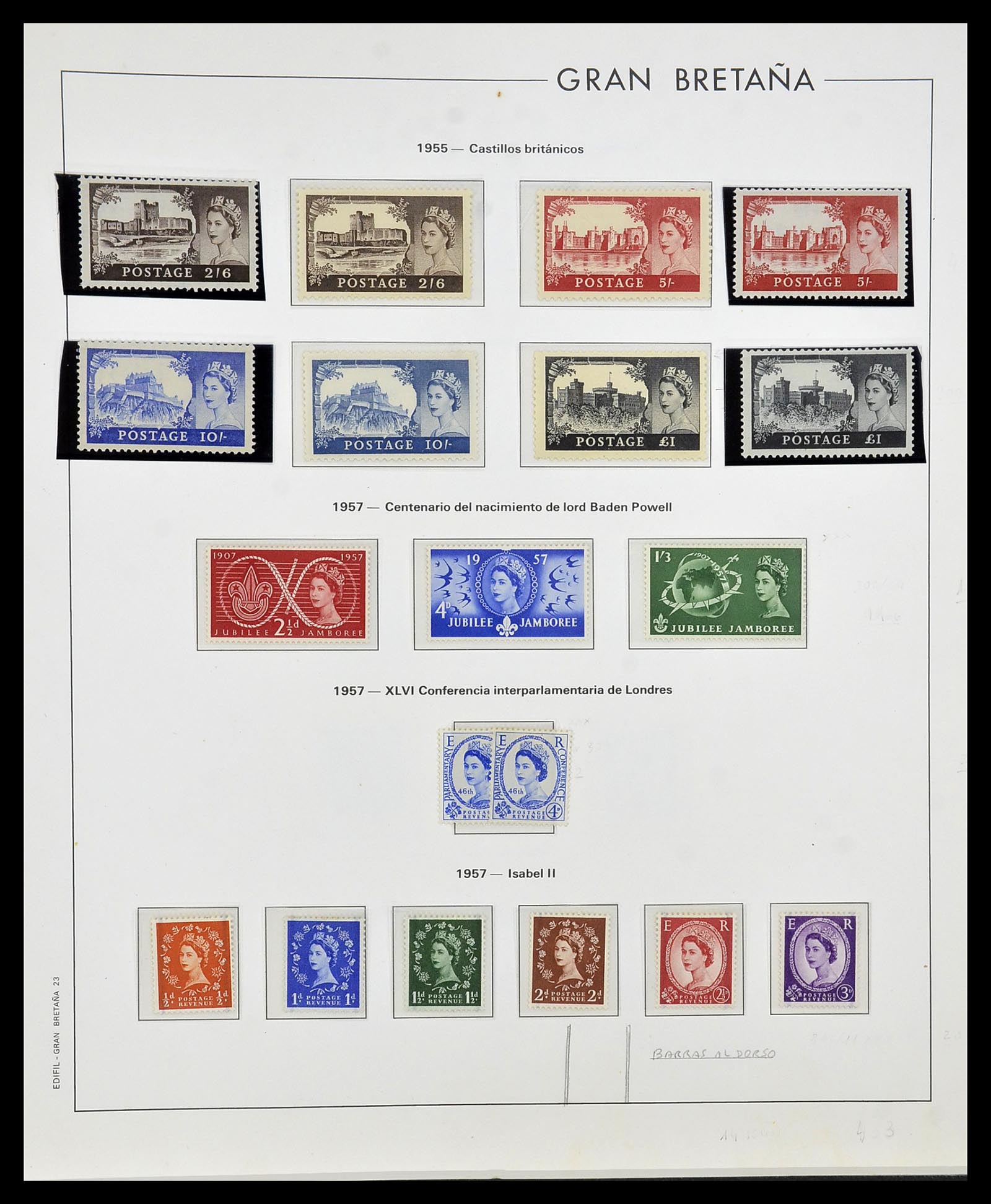 34121 010 - Postzegelverzameling 34121 Engeland 1935-1999.