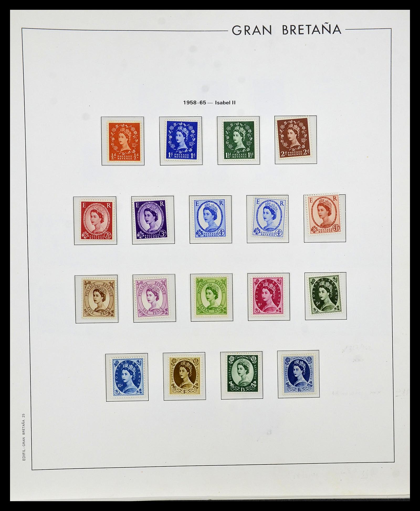 34121 012 - Postzegelverzameling 34121 Engeland 1935-1999.