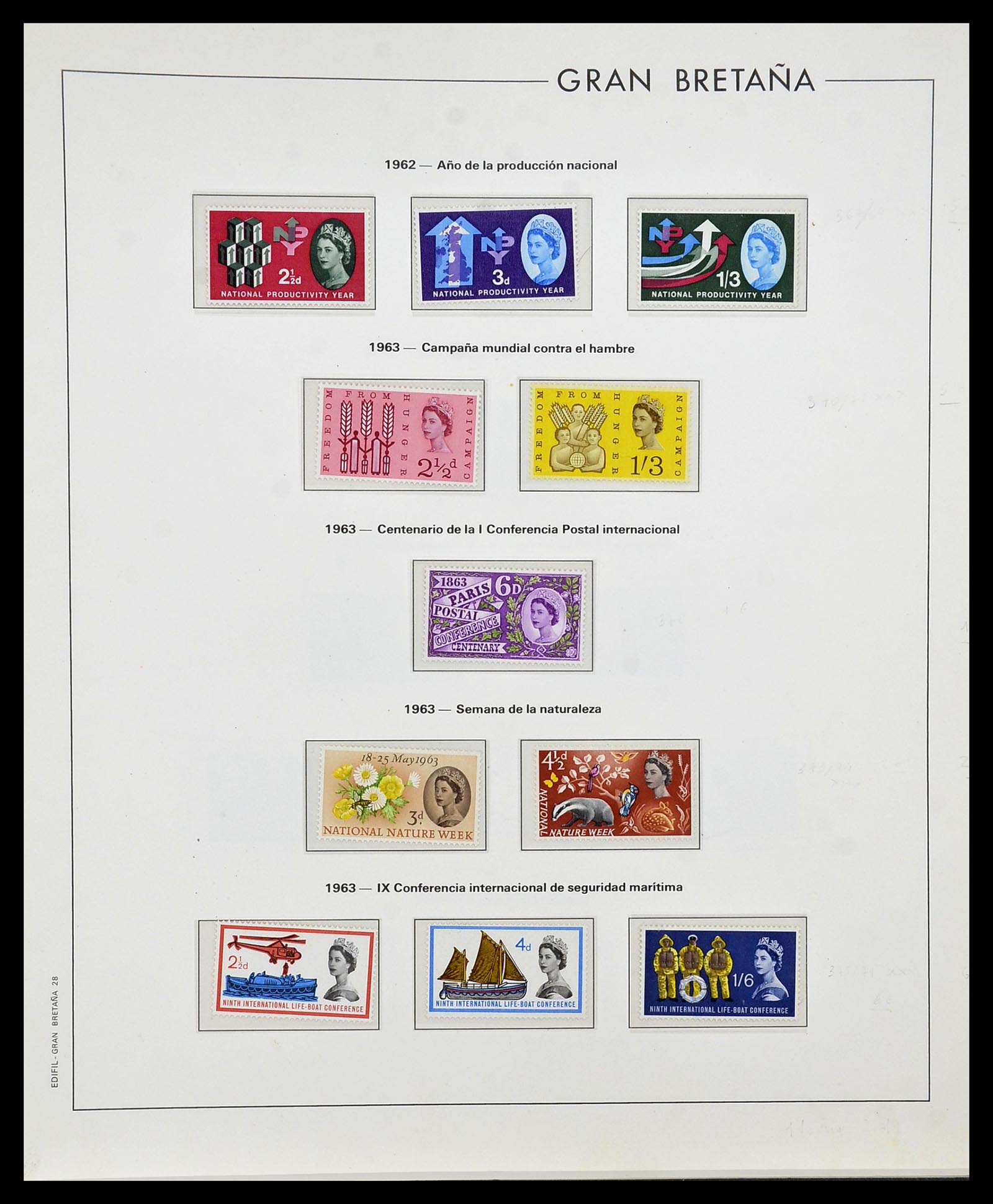 34121 015 - Postzegelverzameling 34121 Engeland 1935-1999.