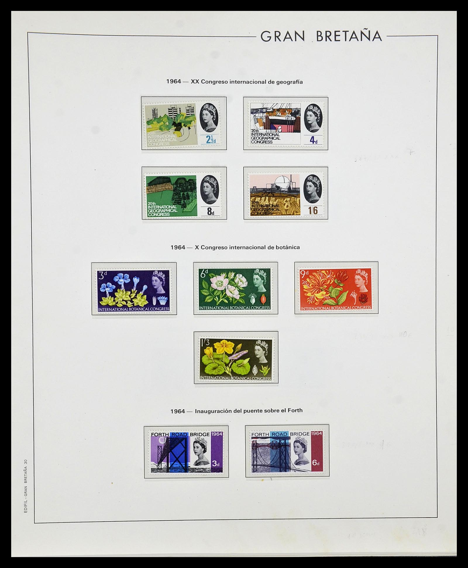 34121 017 - Postzegelverzameling 34121 Engeland 1935-1999.