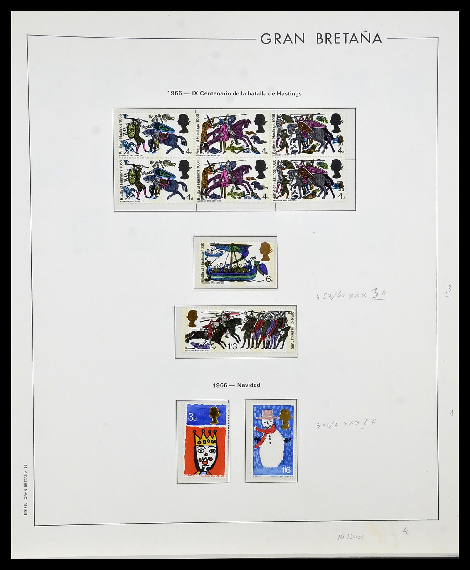 34121 023 - Postzegelverzameling 34121 Engeland 1935-1999.