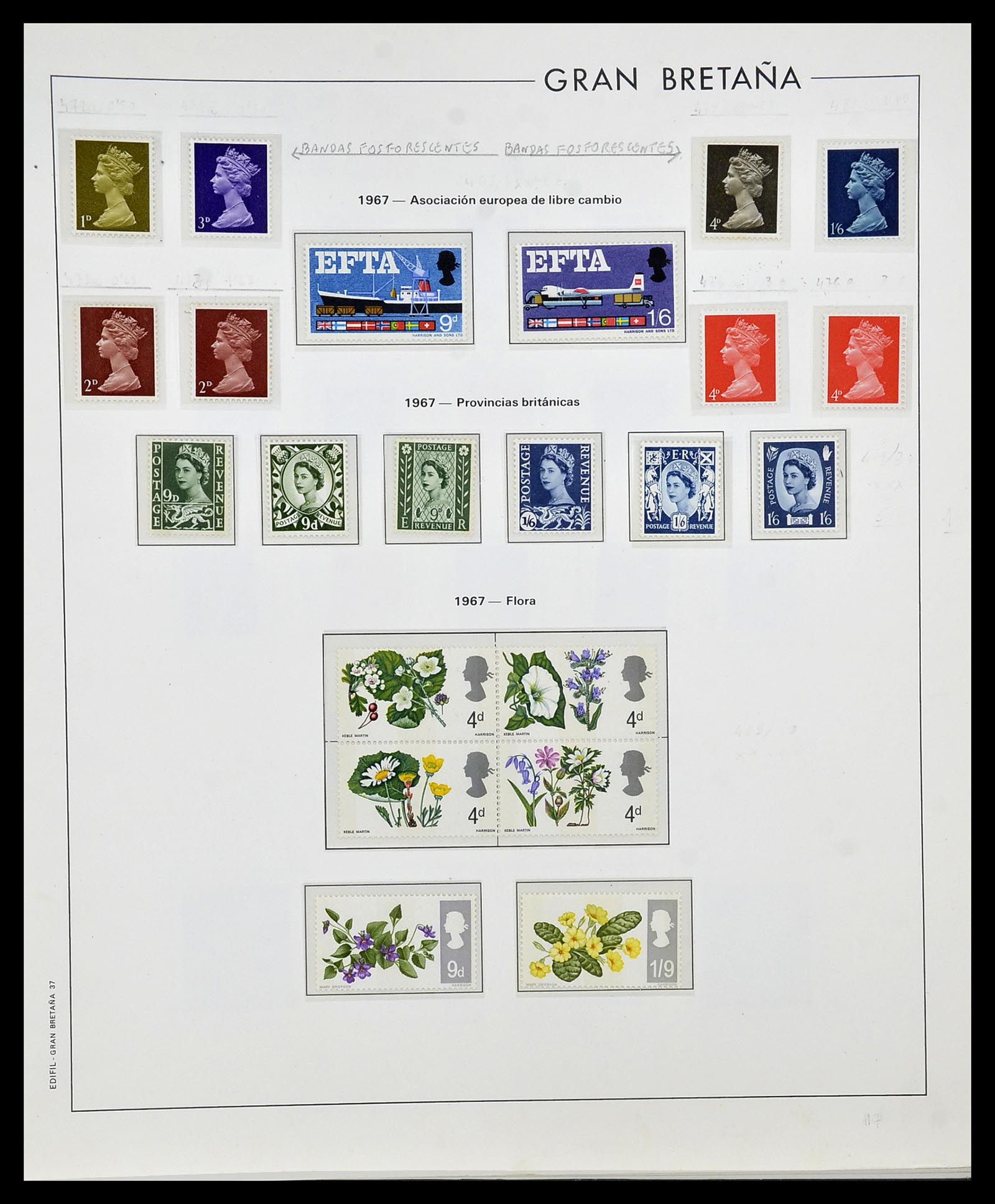 34121 024 - Postzegelverzameling 34121 Engeland 1935-1999.