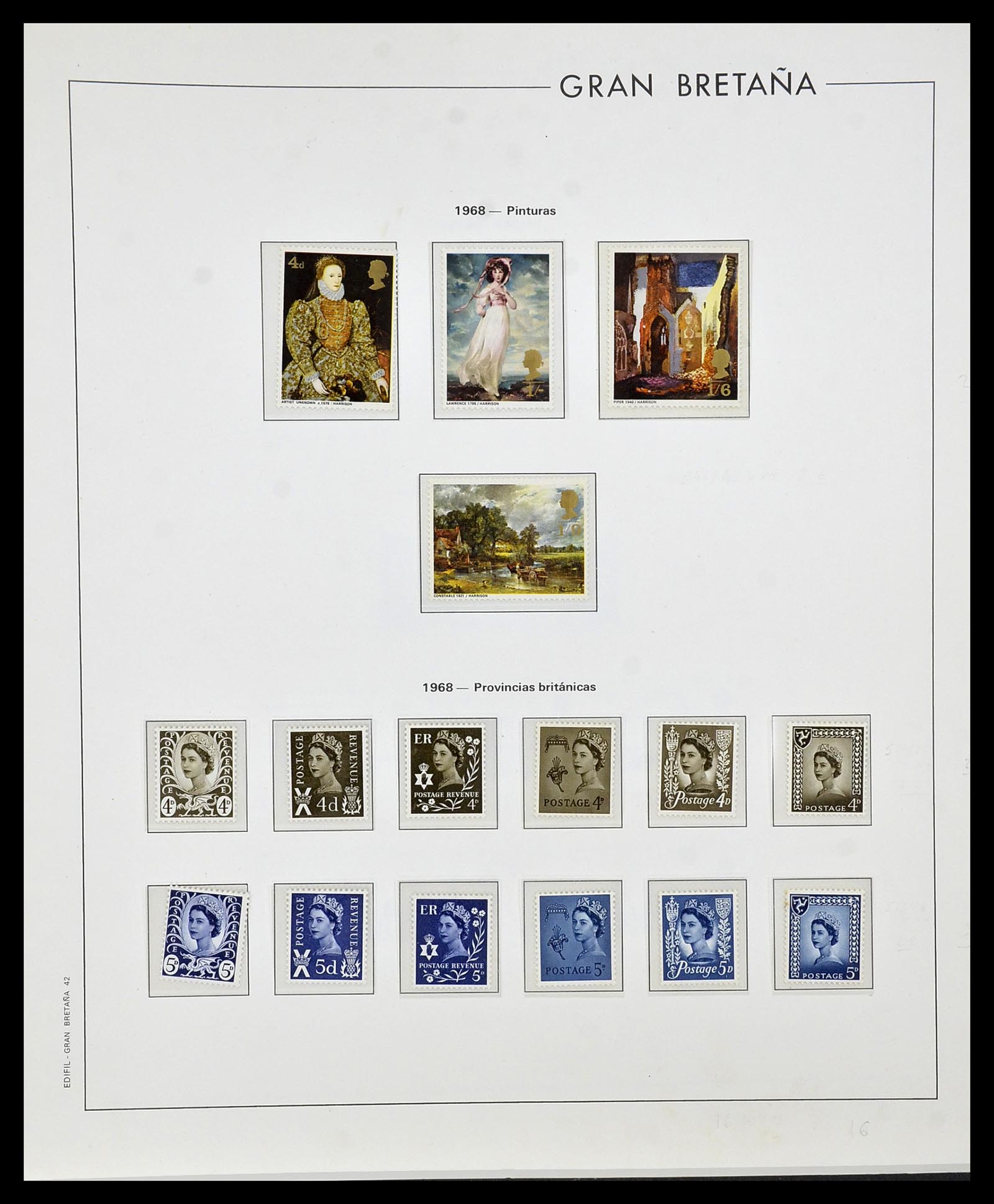 34121 029 - Postzegelverzameling 34121 Engeland 1935-1999.