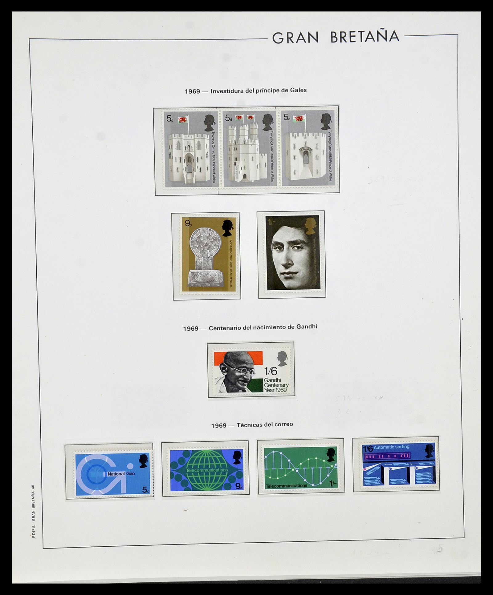 34121 033 - Postzegelverzameling 34121 Engeland 1935-1999.