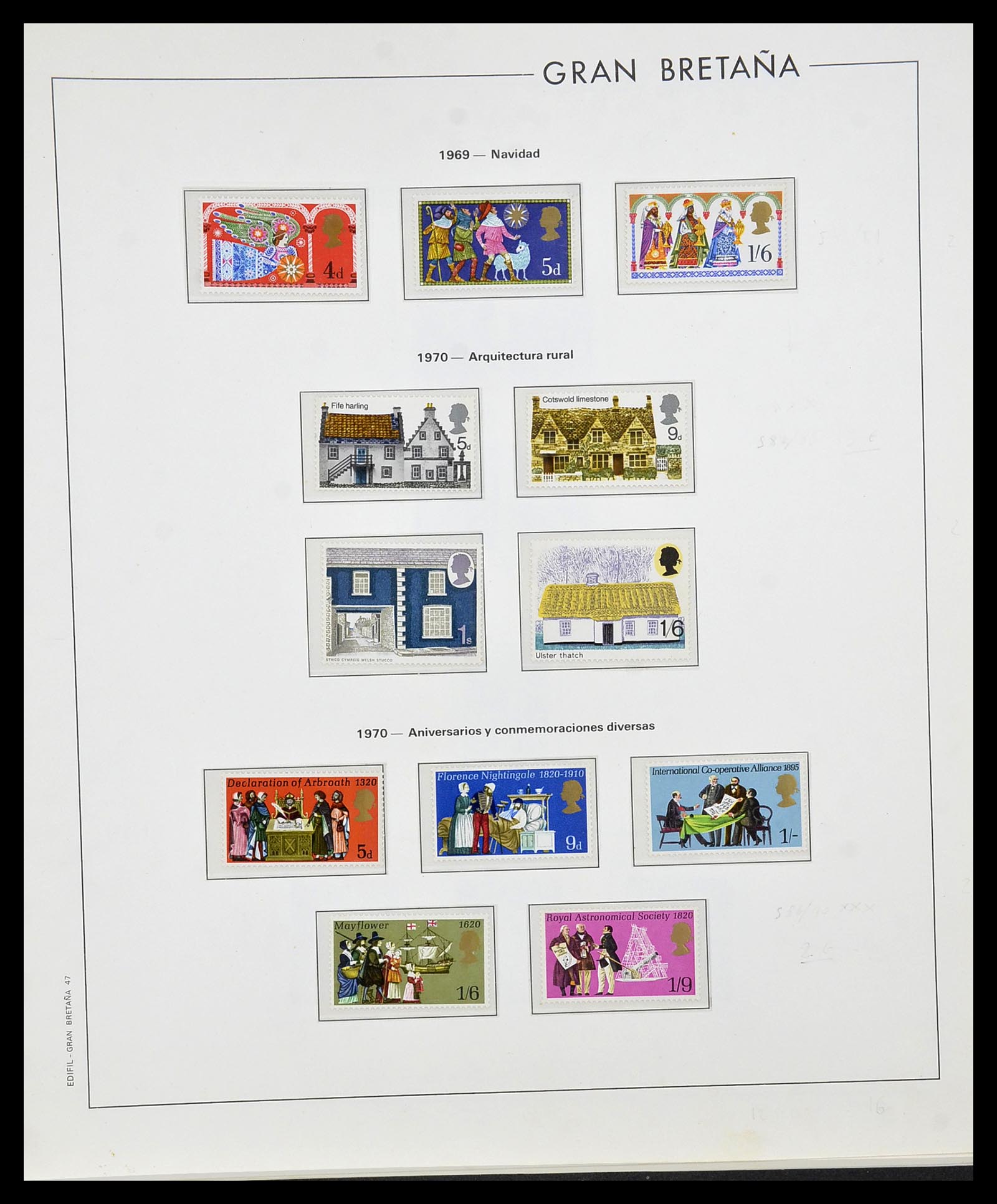 34121 034 - Postzegelverzameling 34121 Engeland 1935-1999.