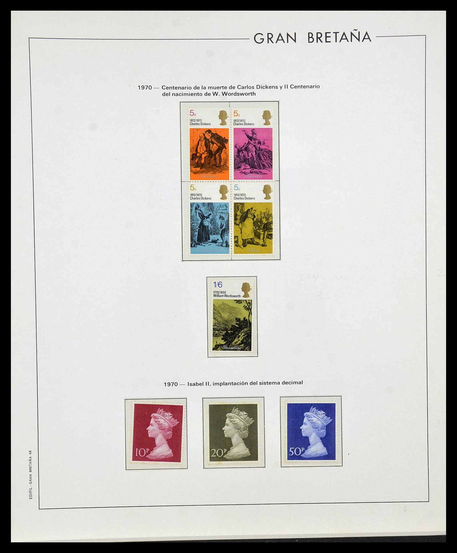 34121 035 - Postzegelverzameling 34121 Engeland 1935-1999.