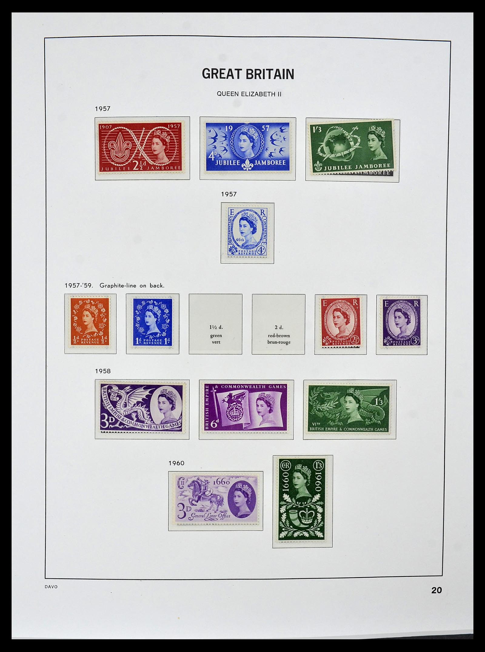 34121 042 - Postzegelverzameling 34121 Engeland 1935-1999.