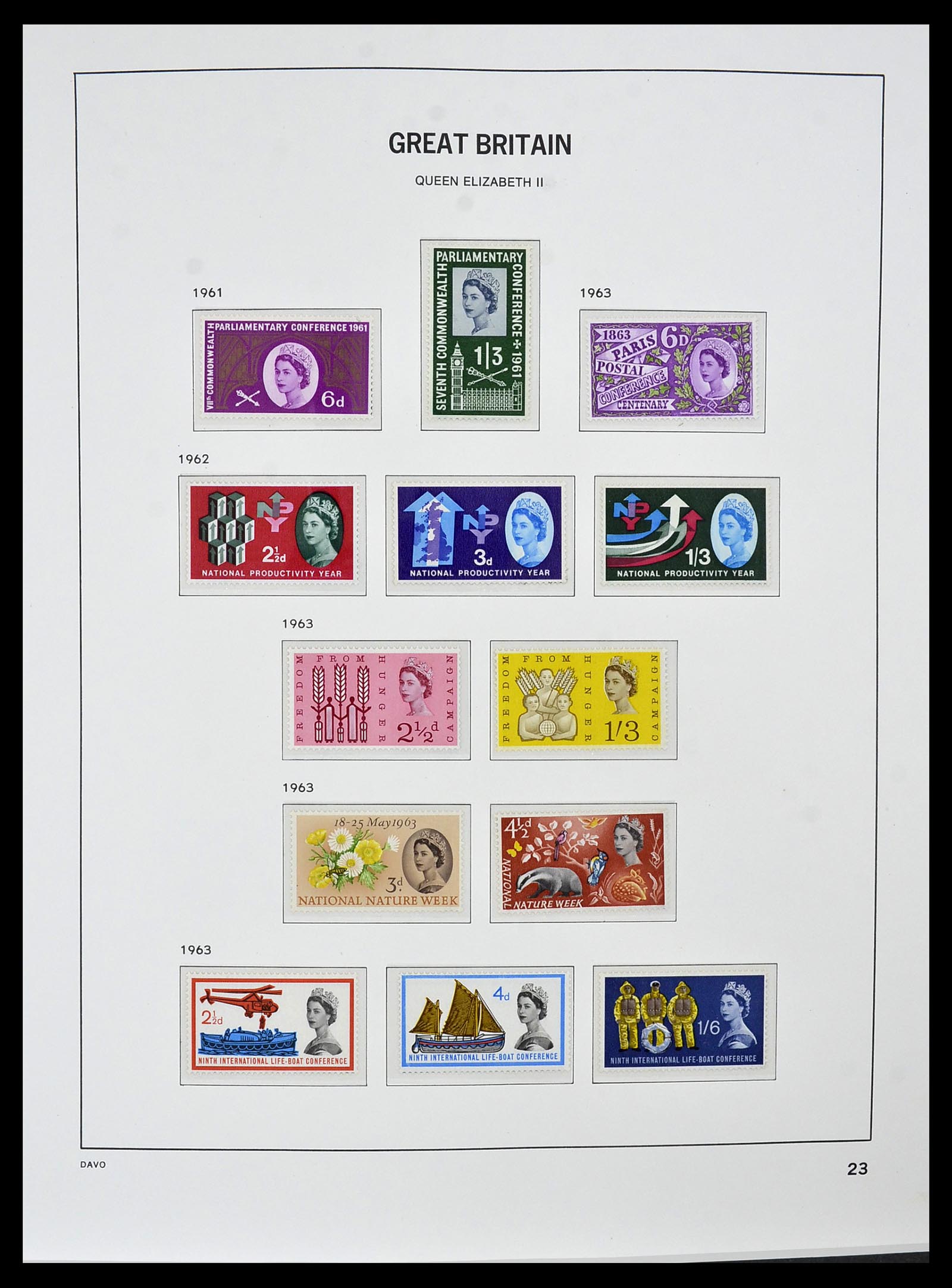 34121 046 - Postzegelverzameling 34121 Engeland 1935-1999.