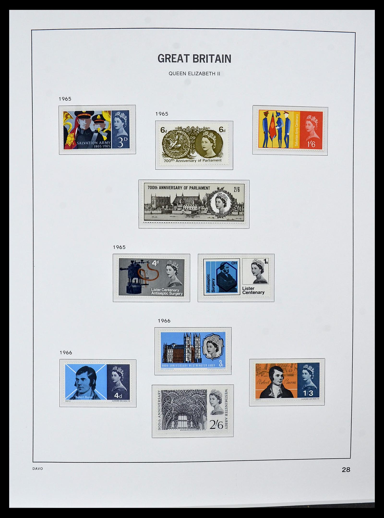 34121 051 - Postzegelverzameling 34121 Engeland 1935-1999.