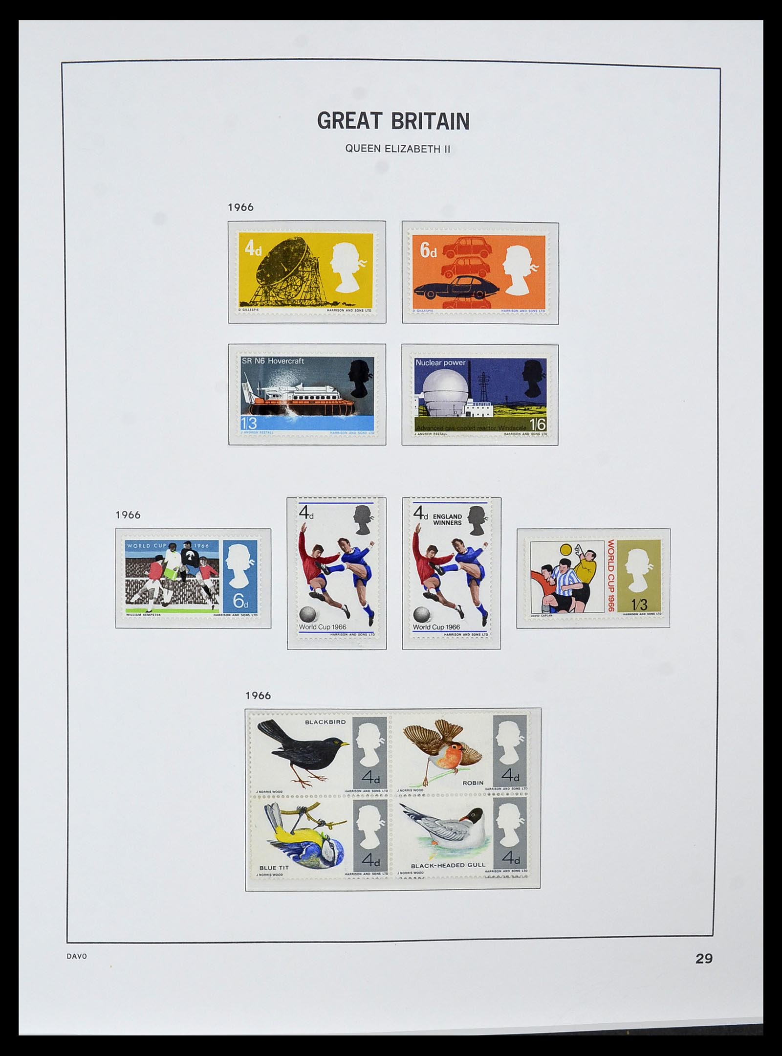 34121 052 - Postzegelverzameling 34121 Engeland 1935-1999.