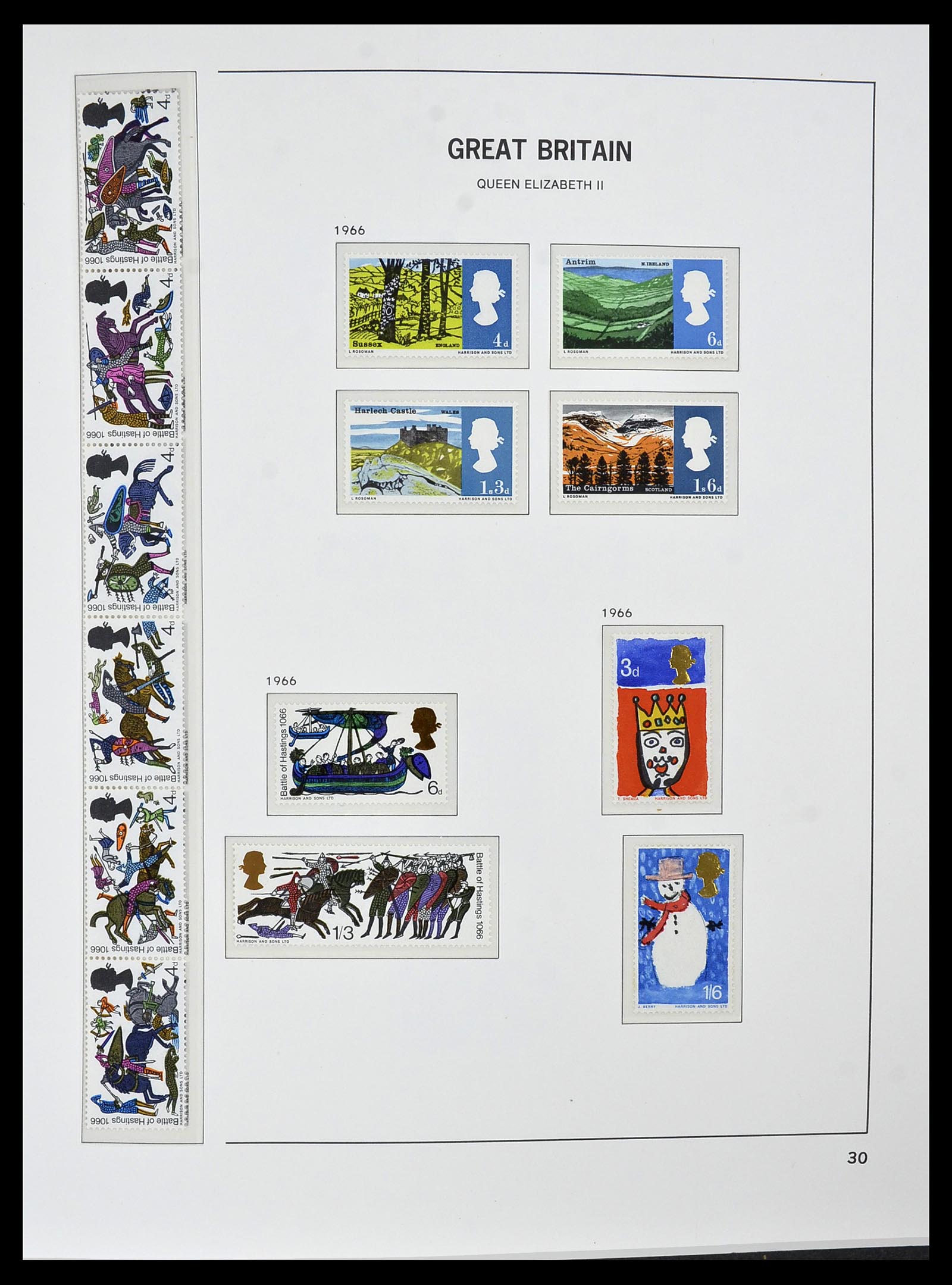 34121 053 - Postzegelverzameling 34121 Engeland 1935-1999.