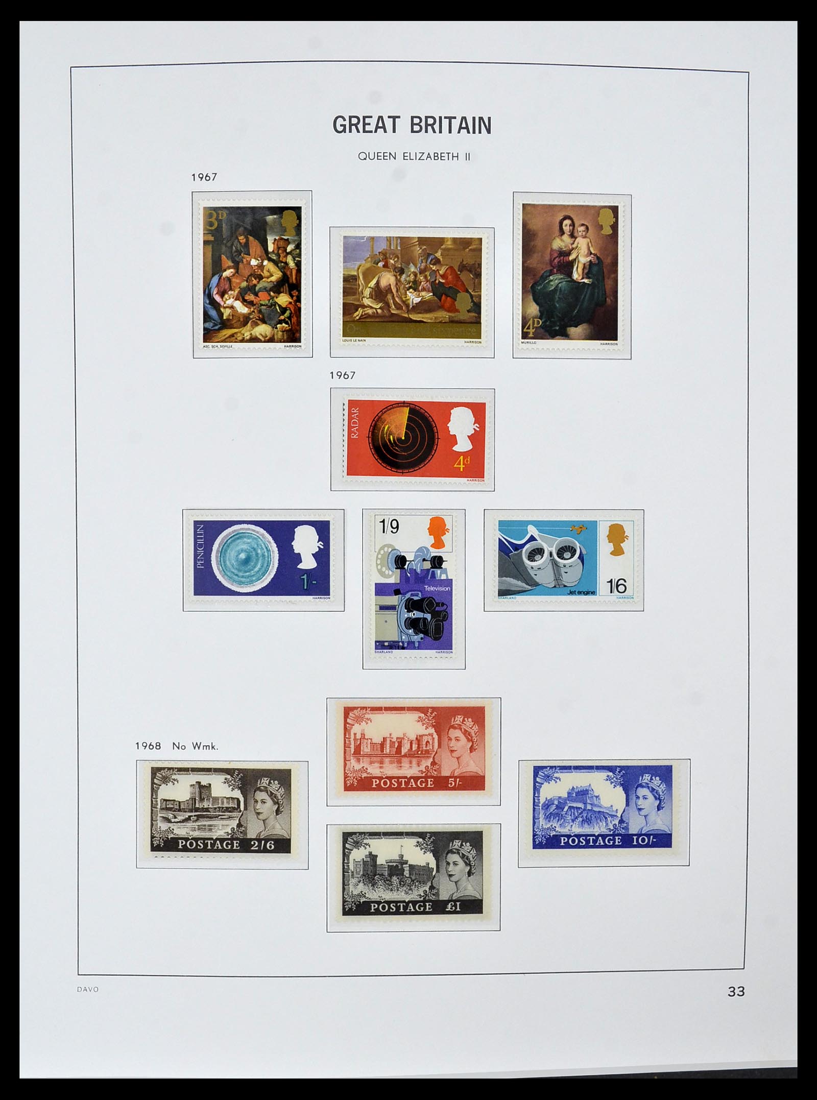 34121 057 - Postzegelverzameling 34121 Engeland 1935-1999.