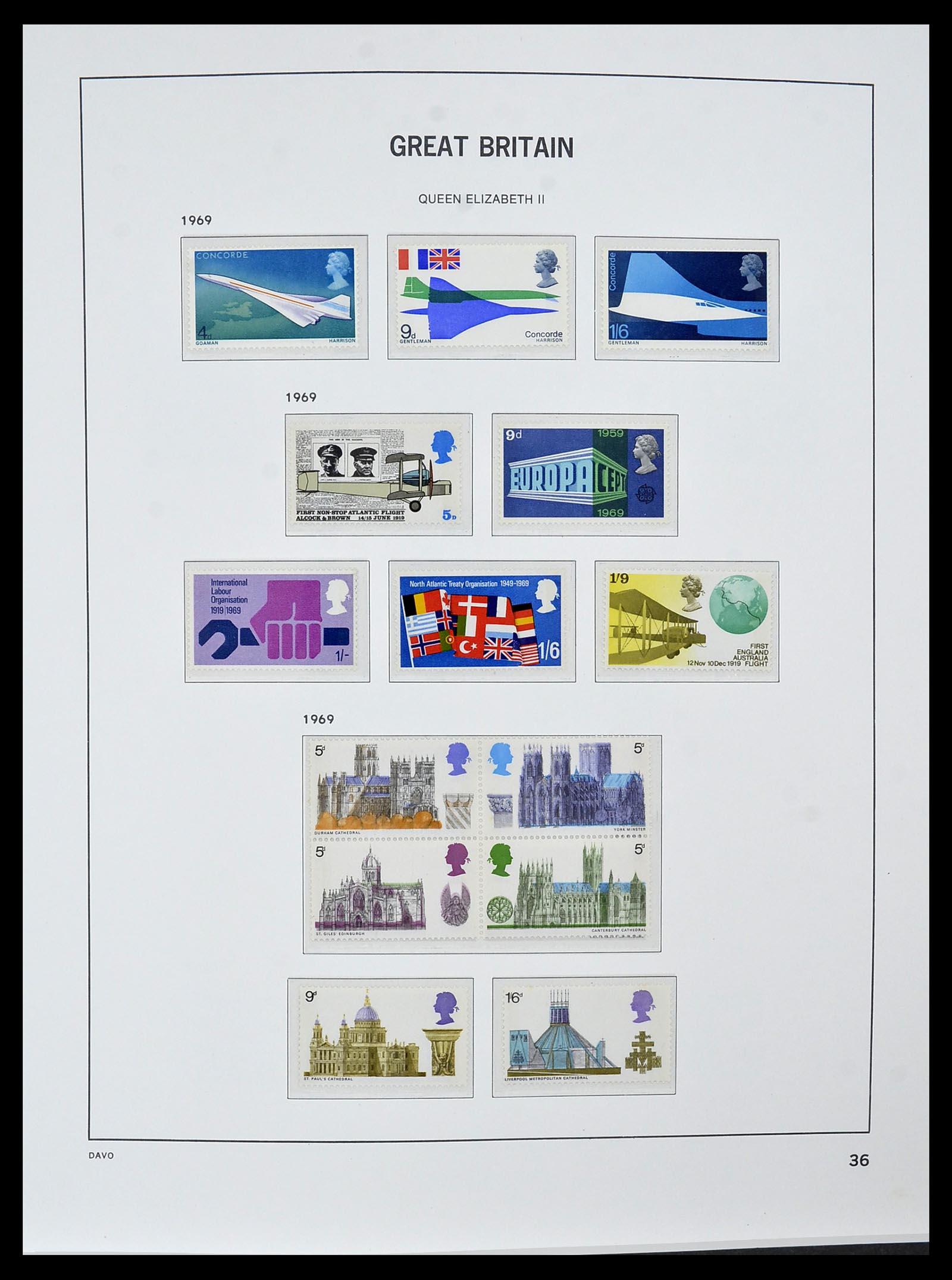 34121 060 - Postzegelverzameling 34121 Engeland 1935-1999.