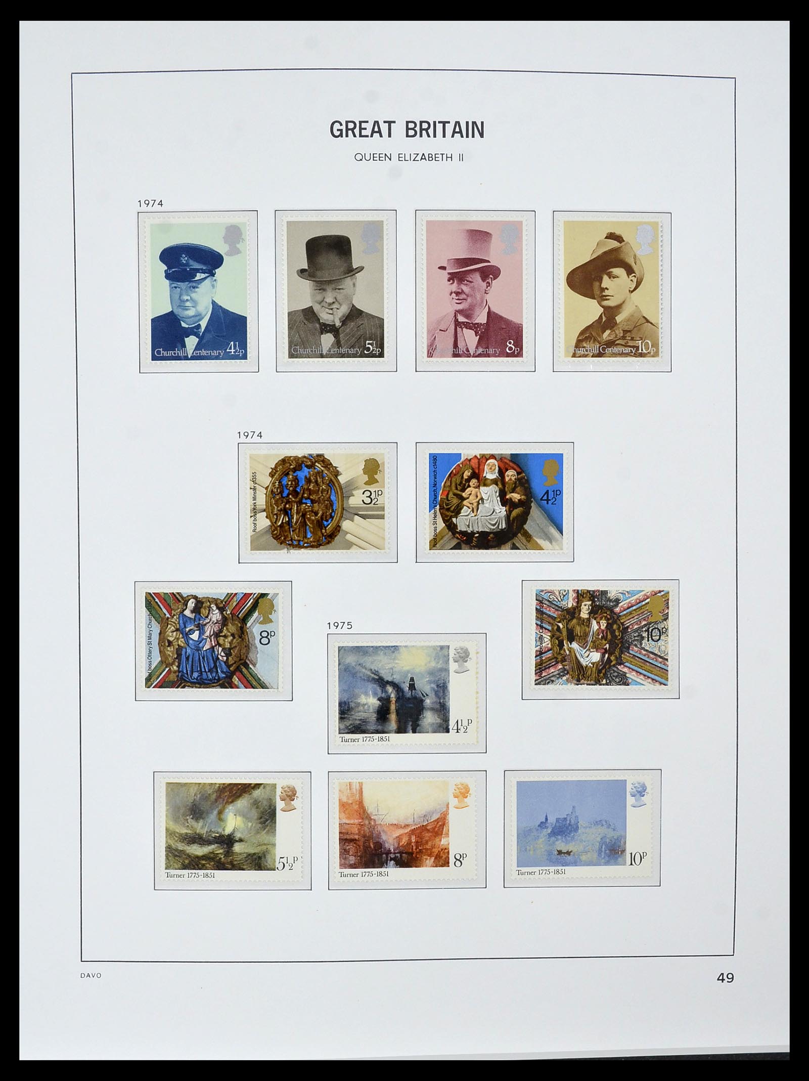 34121 074 - Stamp collection 34121 Great Britain 1935-1999.