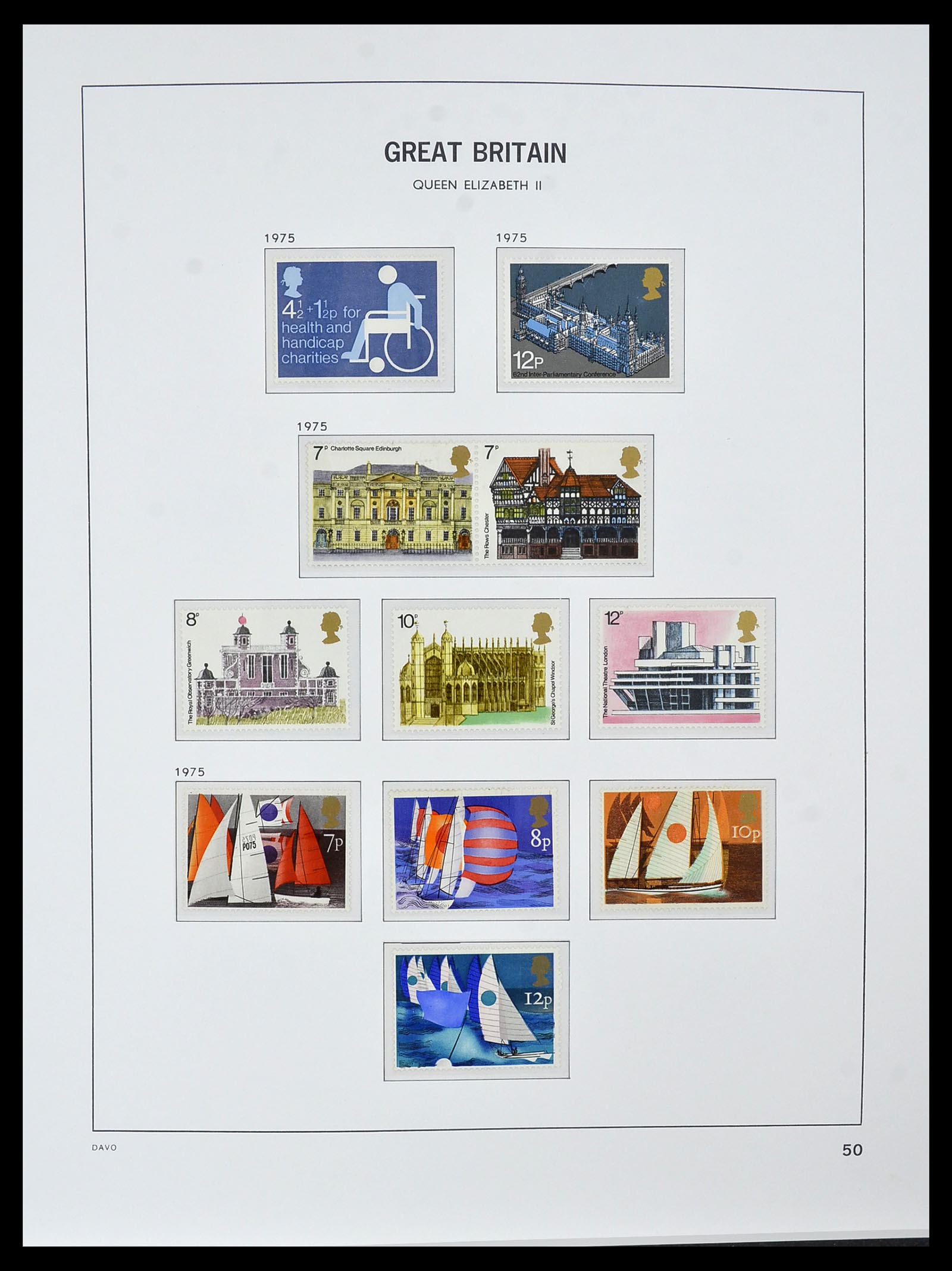 34121 075 - Stamp collection 34121 Great Britain 1935-1999.
