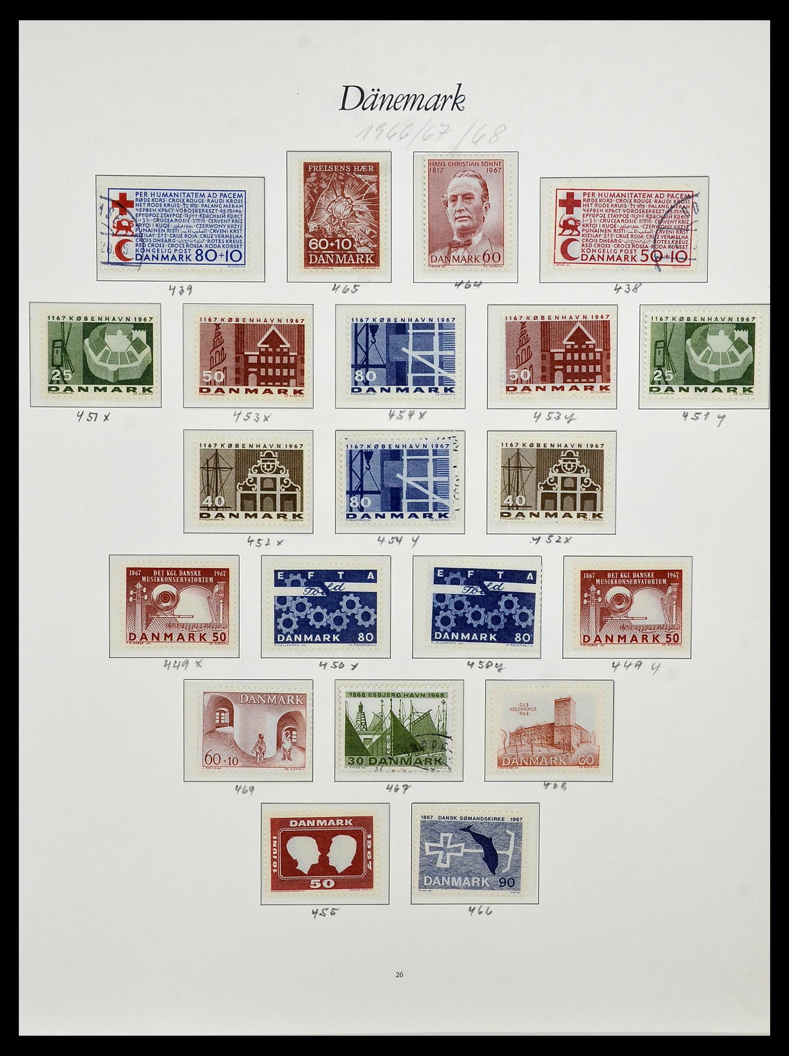 34122 007 - Postzegelverzameling 34122 Denemarken 1960-2001.