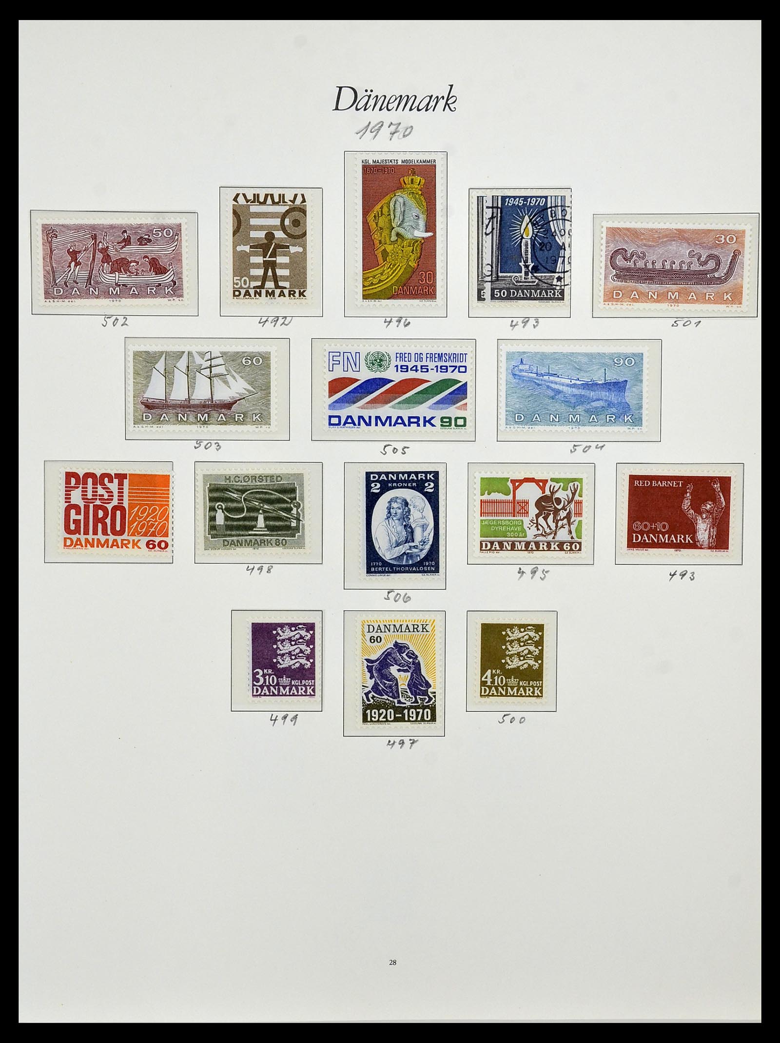 34122 009 - Postzegelverzameling 34122 Denemarken 1960-2001.