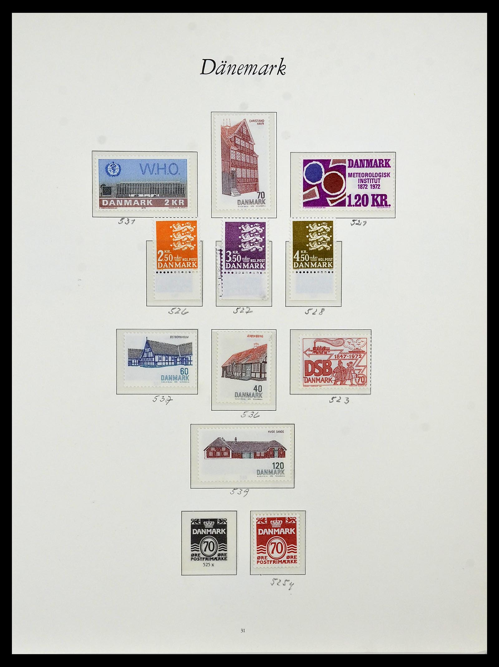 34122 012 - Postzegelverzameling 34122 Denemarken 1960-2001.