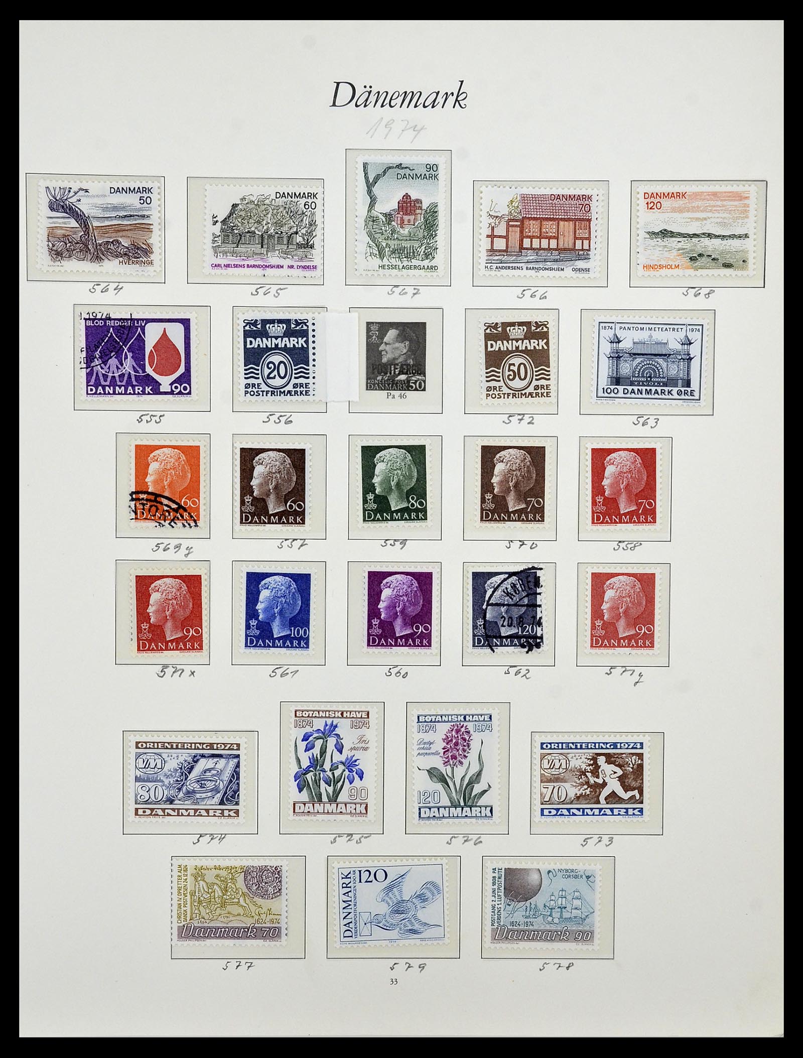 34122 014 - Postzegelverzameling 34122 Denemarken 1960-2001.
