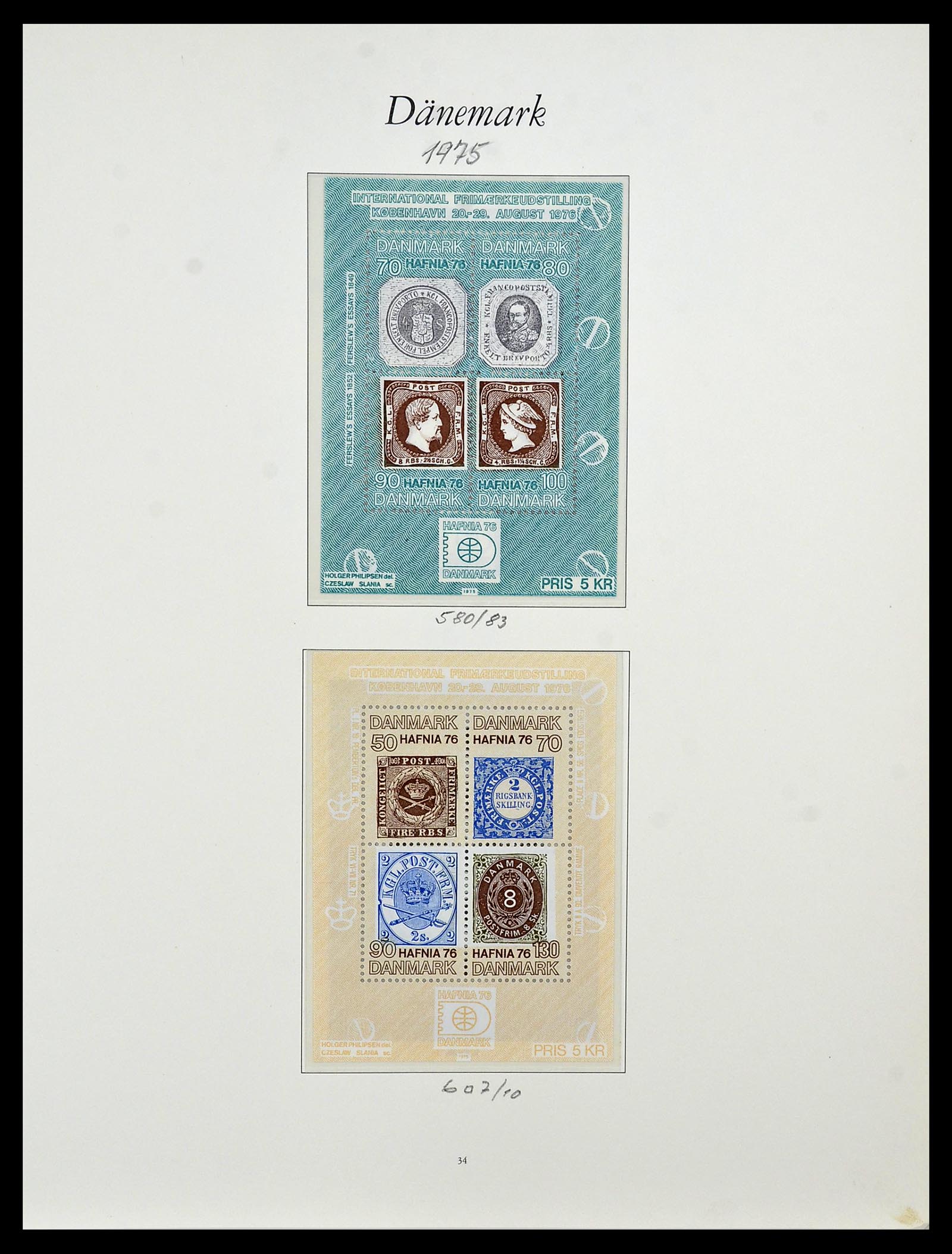 34122 015 - Postzegelverzameling 34122 Denemarken 1960-2001.