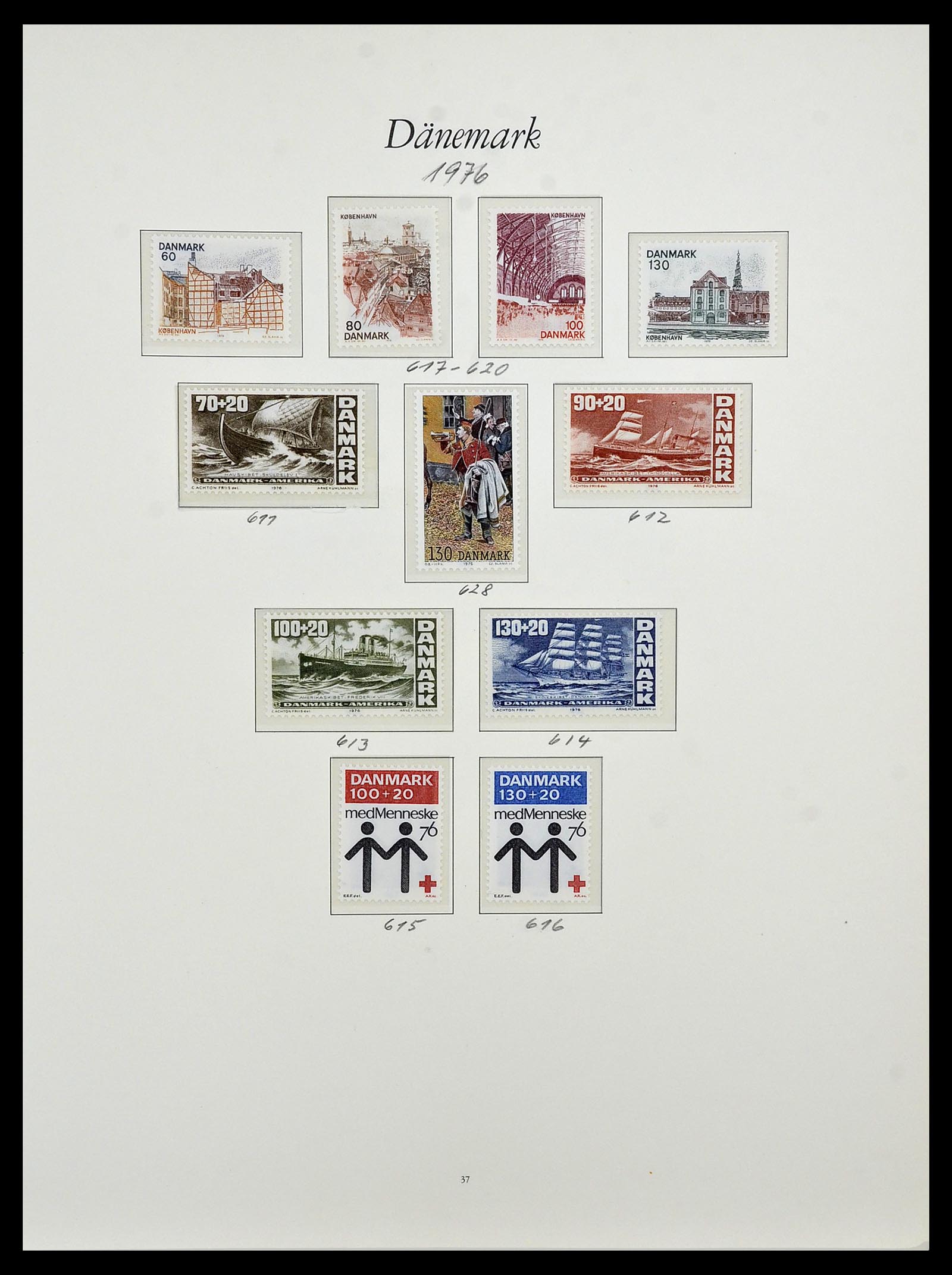 34122 019 - Postzegelverzameling 34122 Denemarken 1960-2001.