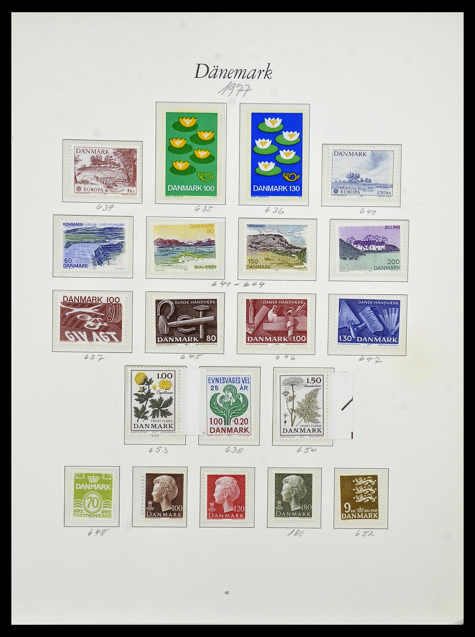 34122 022 - Postzegelverzameling 34122 Denemarken 1960-2001.