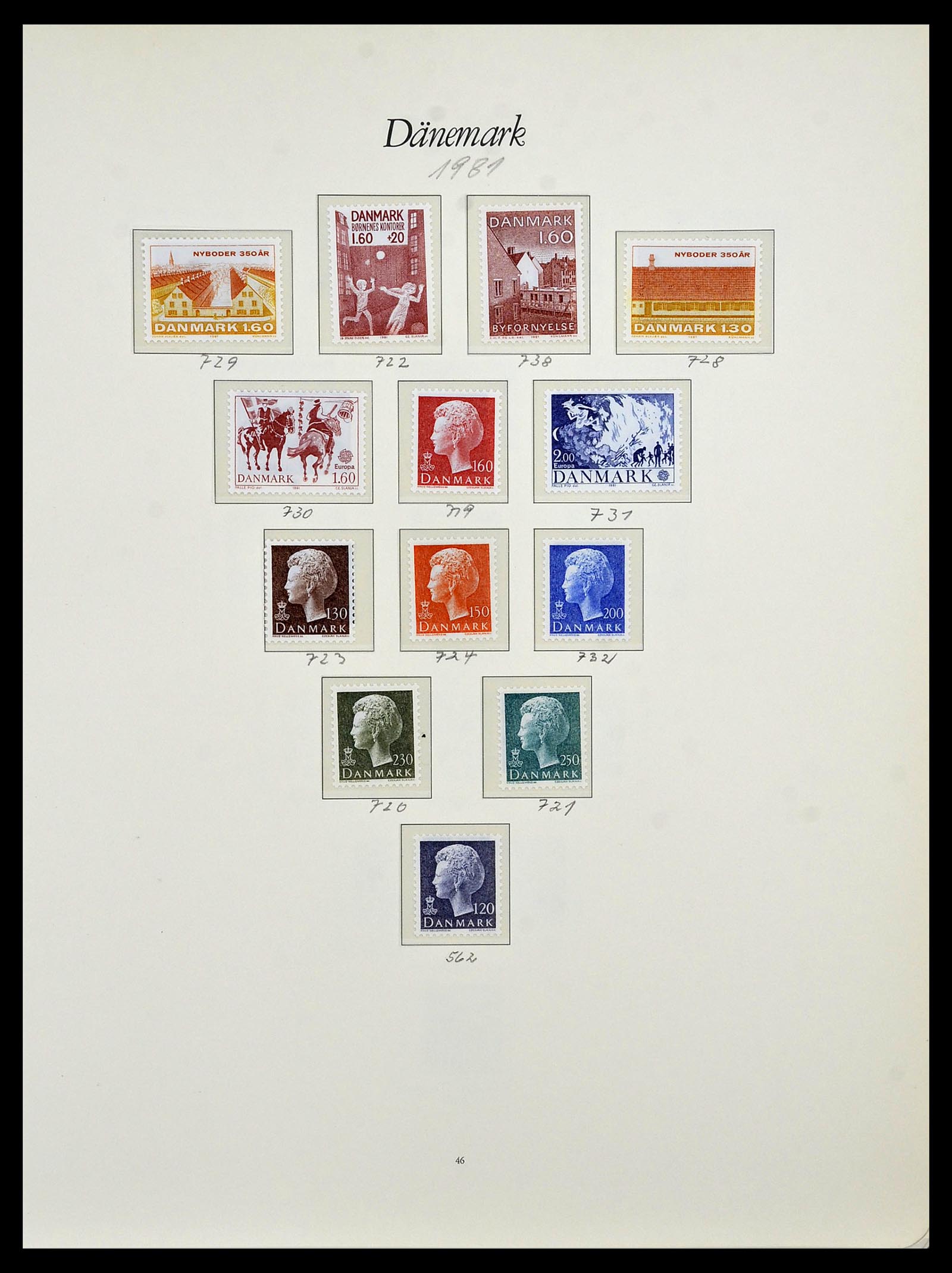 34122 028 - Postzegelverzameling 34122 Denemarken 1960-2001.